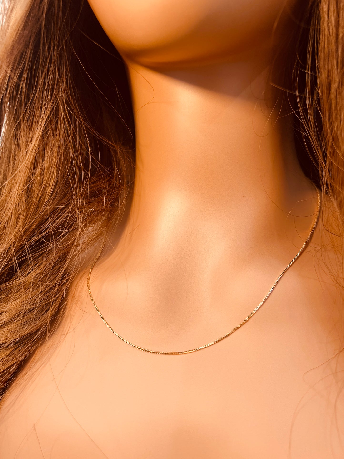 Gold Filled 0.9mm Box Necklace | Dainty Everyday Gold Chain