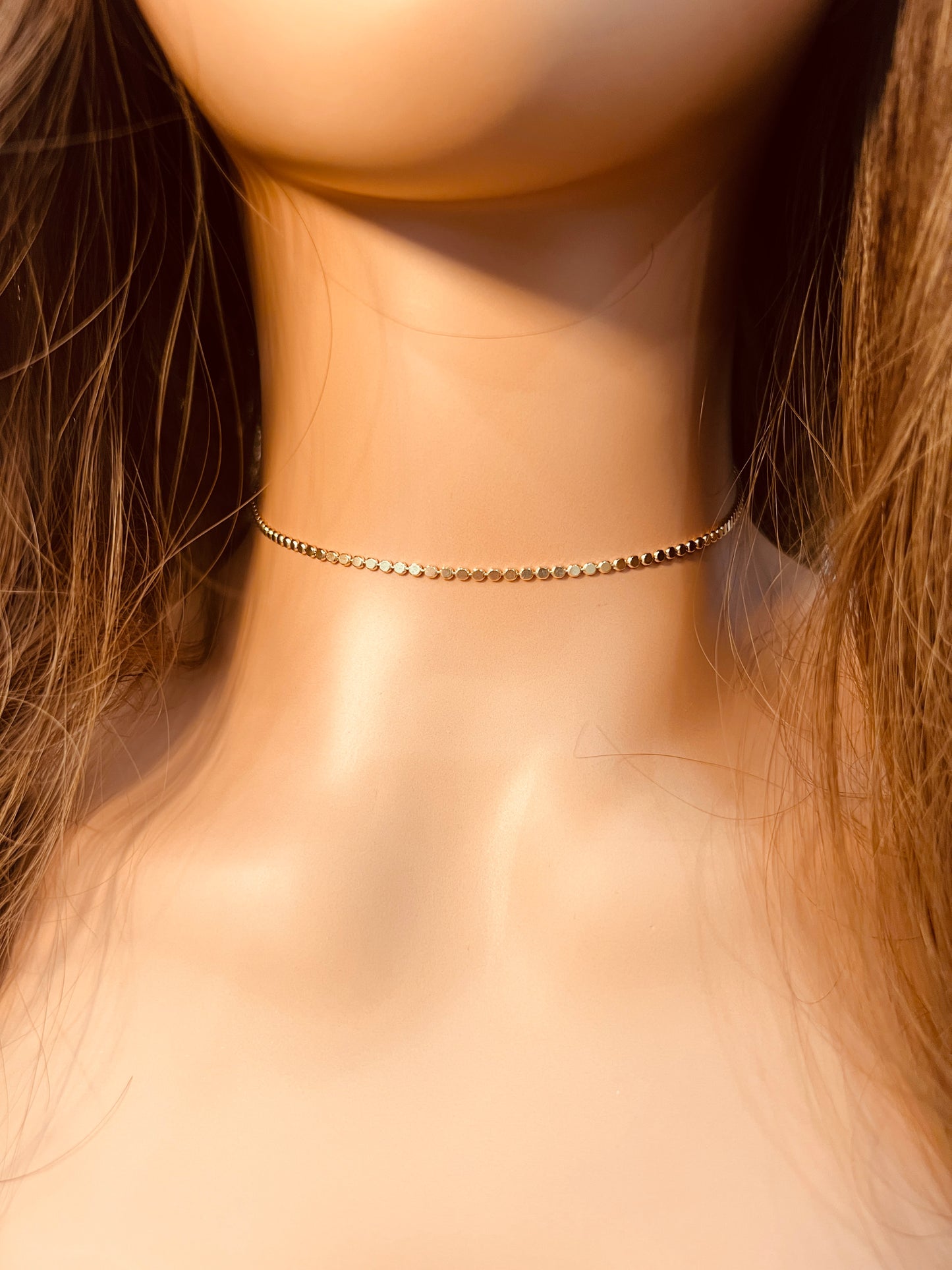 Gold Filled 1.5mm Flat Ball Necklace | Minimal Gold Layering Chain