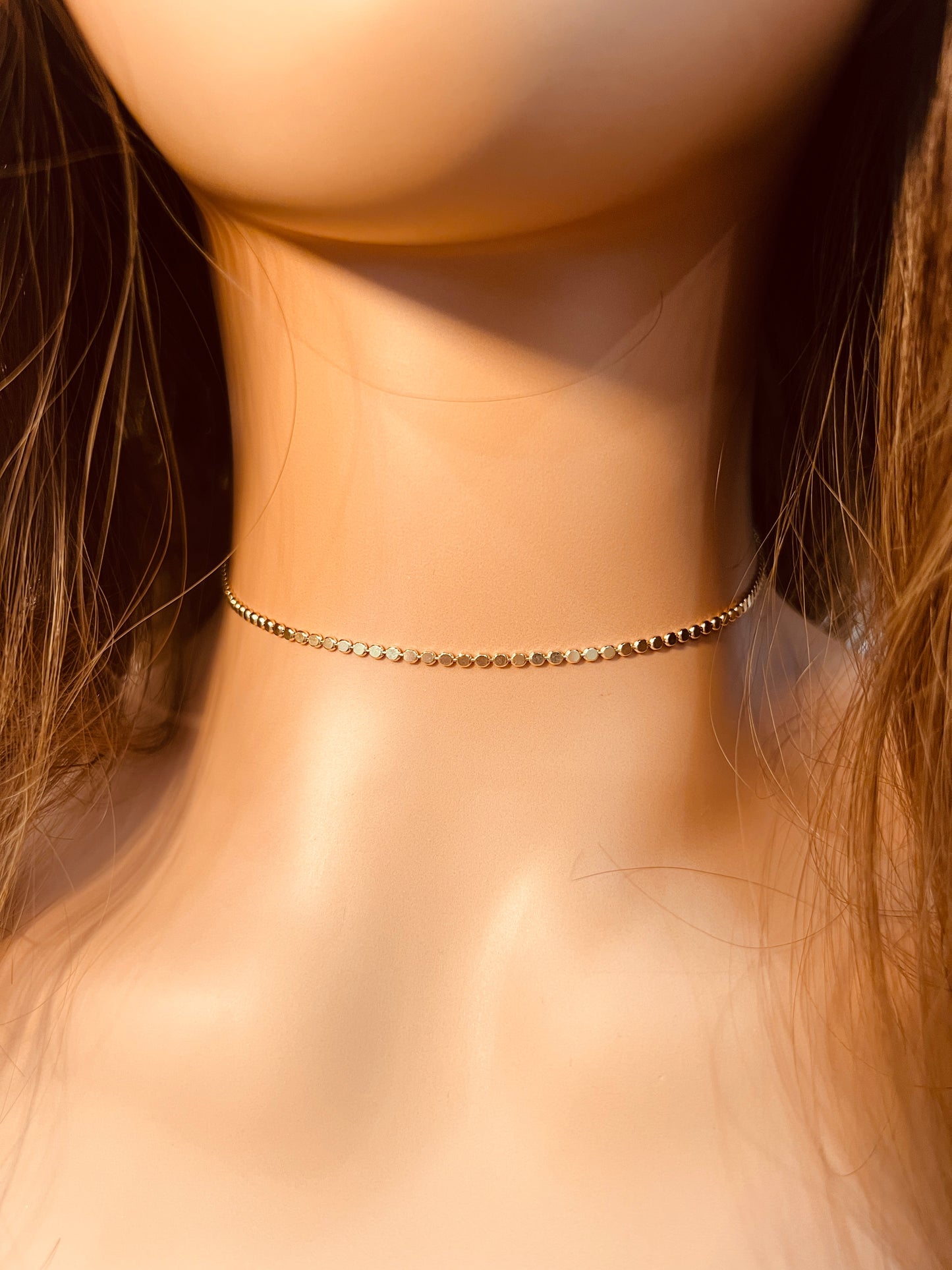 Gold Filled 1.5mm Flat Ball Necklace | Minimal Gold Layering Chain