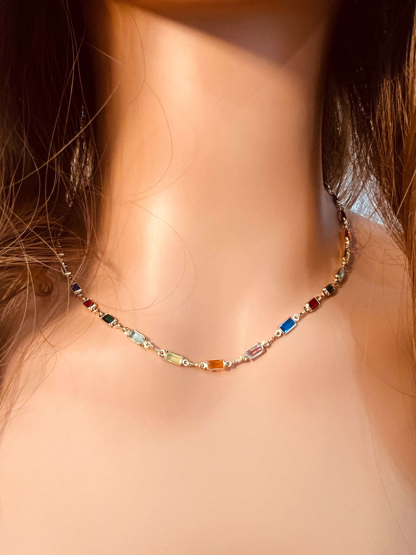Gold Filled Gemstone Necklace | Dainty Beaded Chain Jewelry