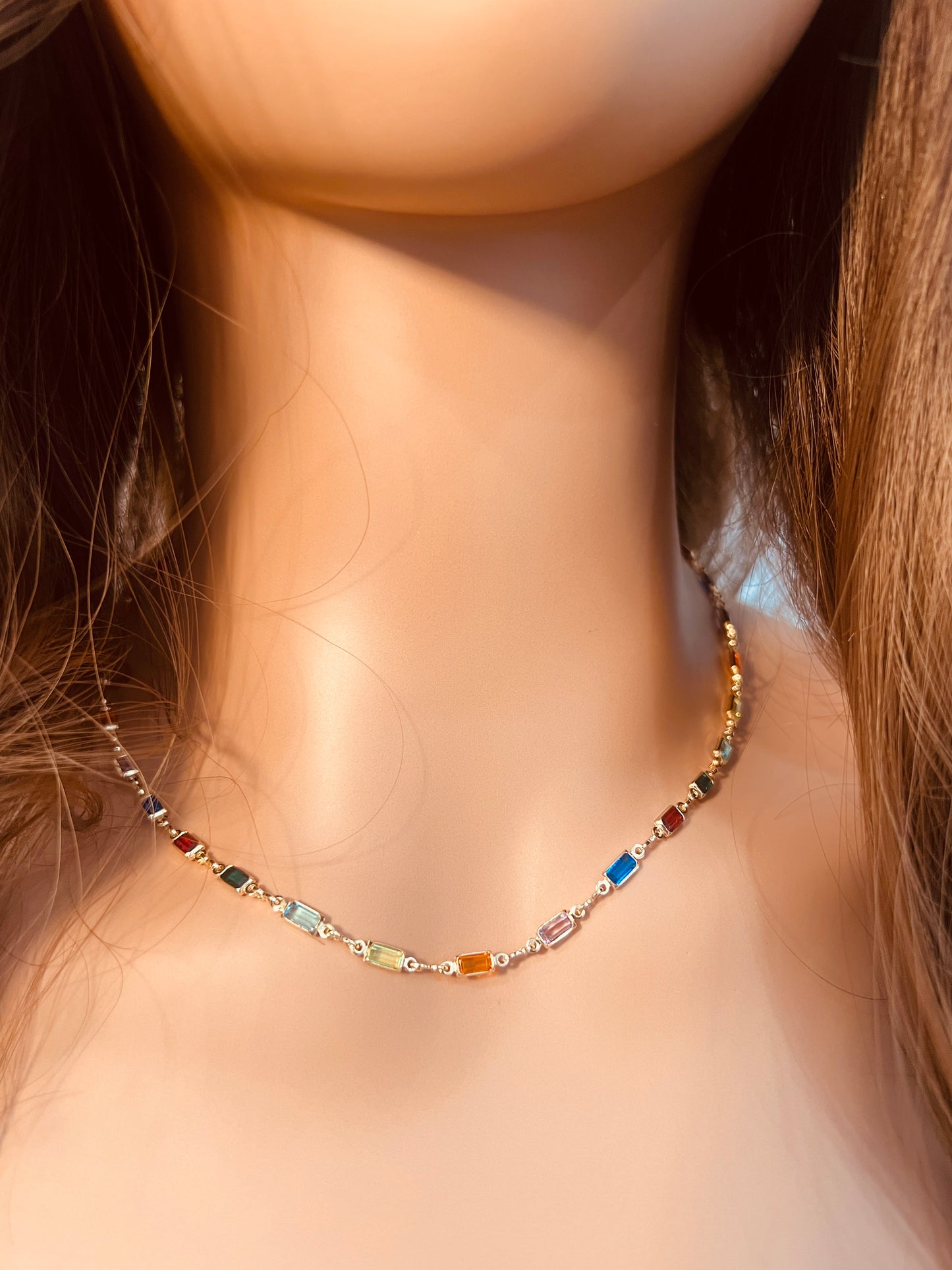 Gold Filled Gemstone Necklace | Dainty Beaded Chain Jewelry