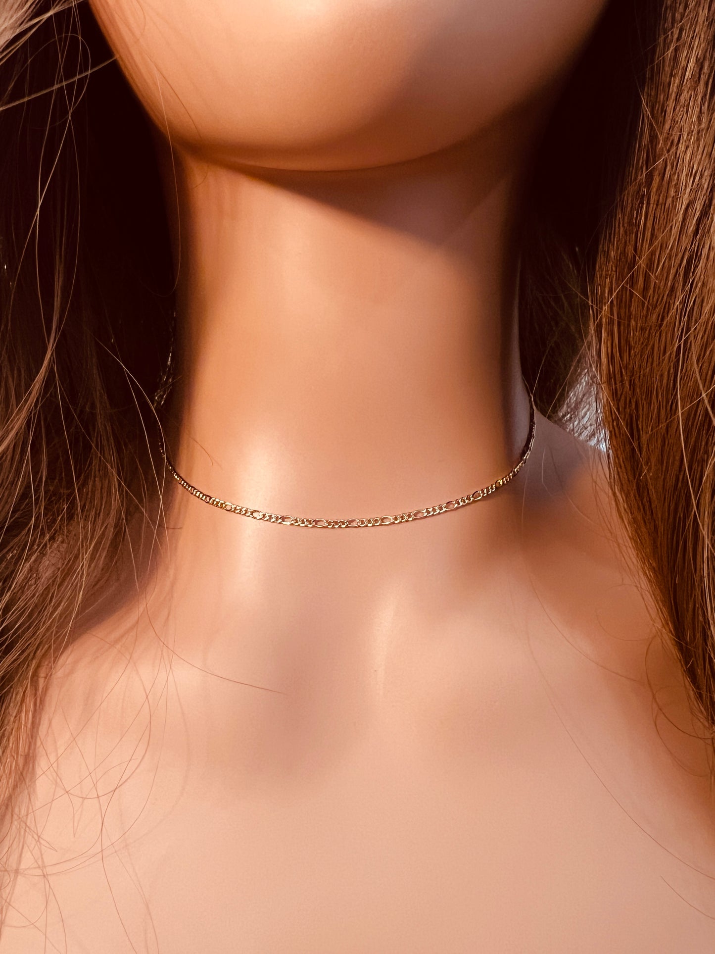 Gold Filled 0.9mm Figaro Necklace | Minimalist Layering Chain