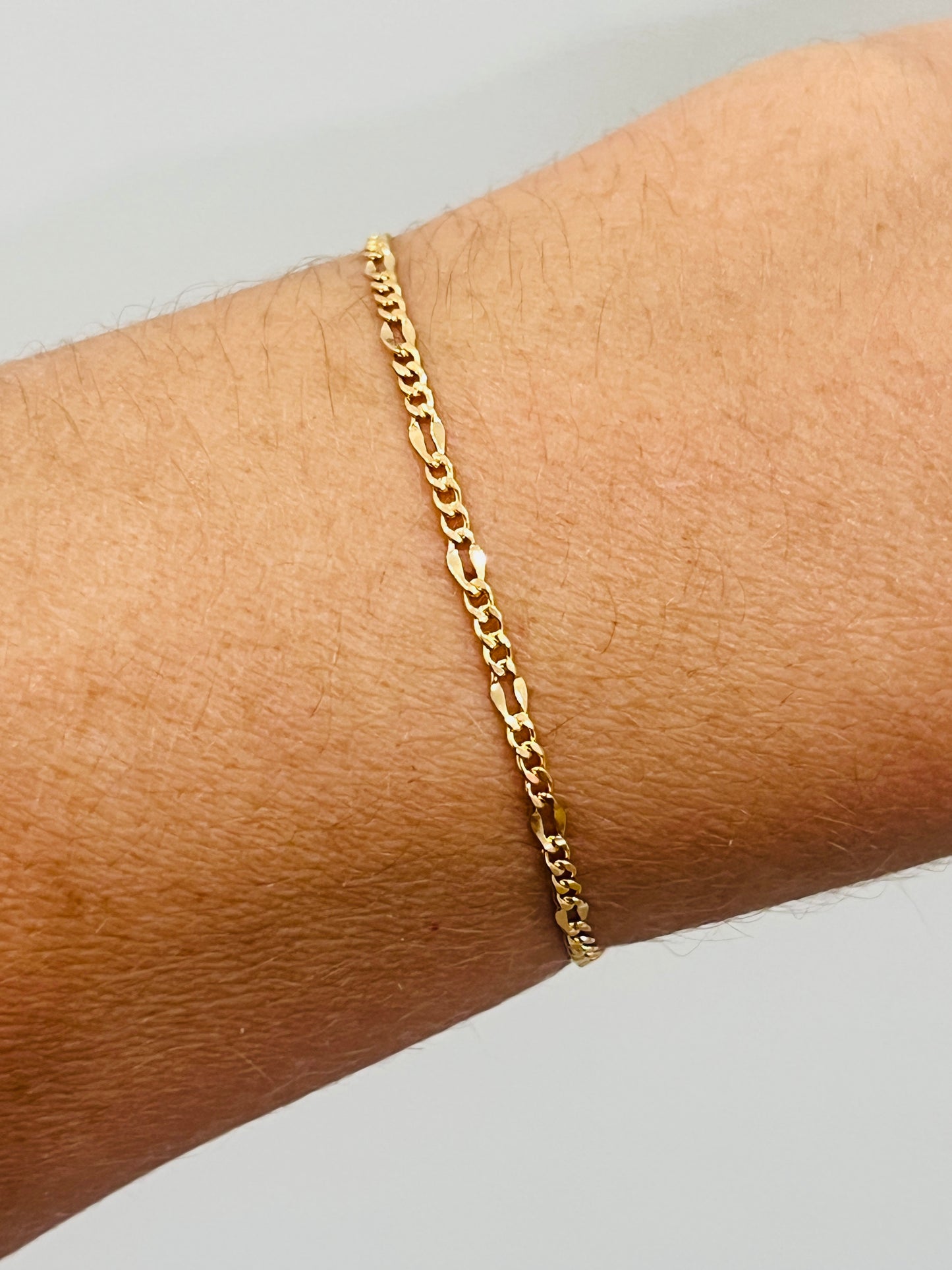 Gold Filled 1mm Curb Bracelet | Delicate Everyday 18K Gold Chain