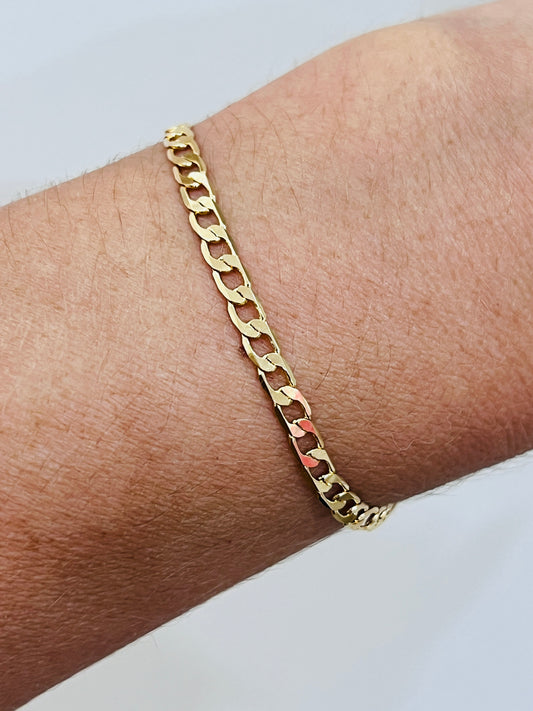 Gold Filled 4mm Curb Bracelet | Classic Bold Shine