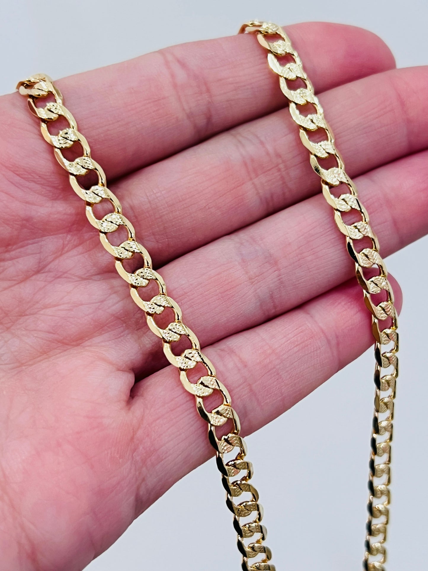 Gold Filled 5mm Beveled Curb Chain Necklace | 18K Gold-Filled – 20" & 24"