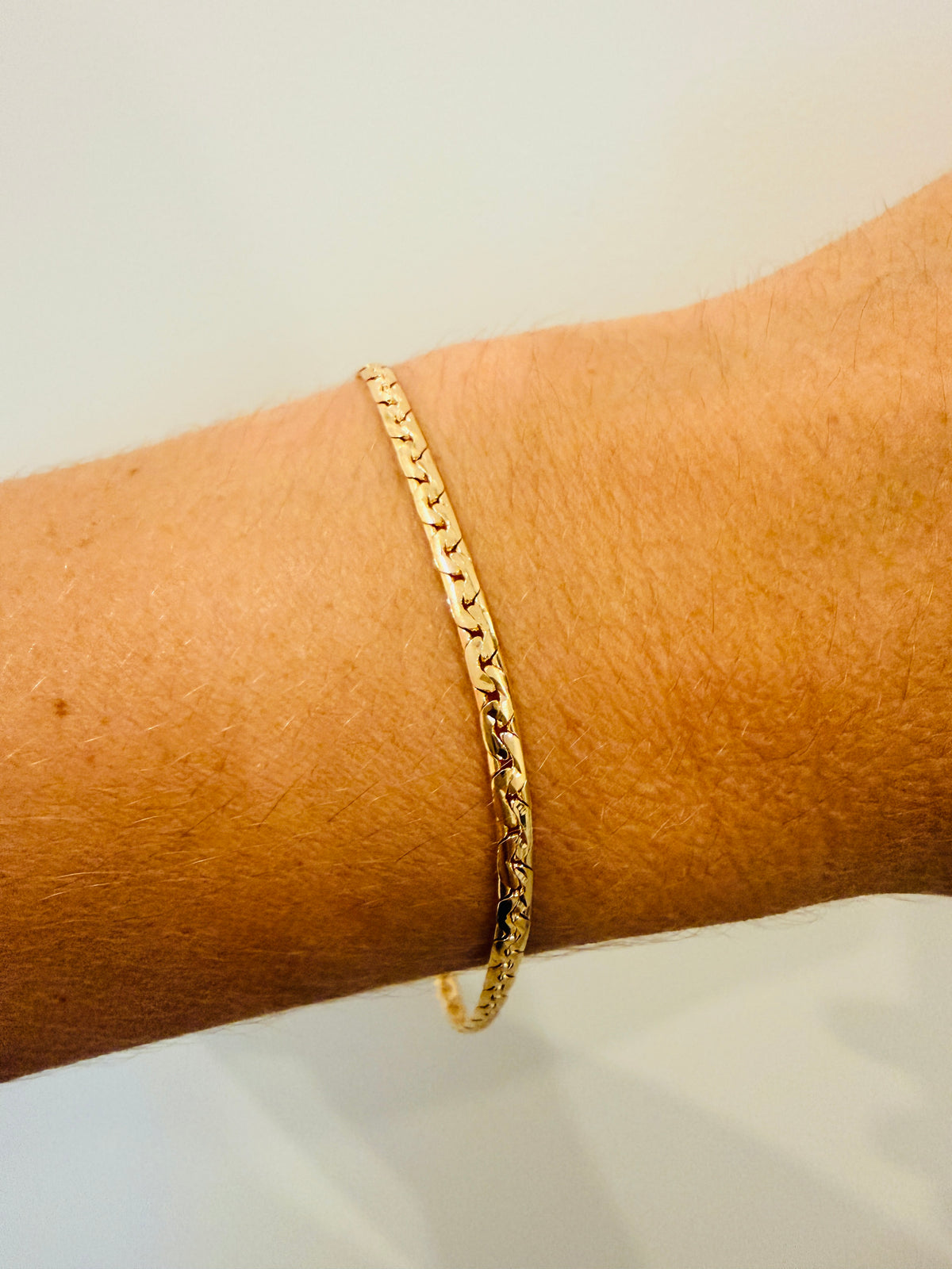 Gold Filled 2mm Curb Bracelet | Dainty Gold Chain Look
