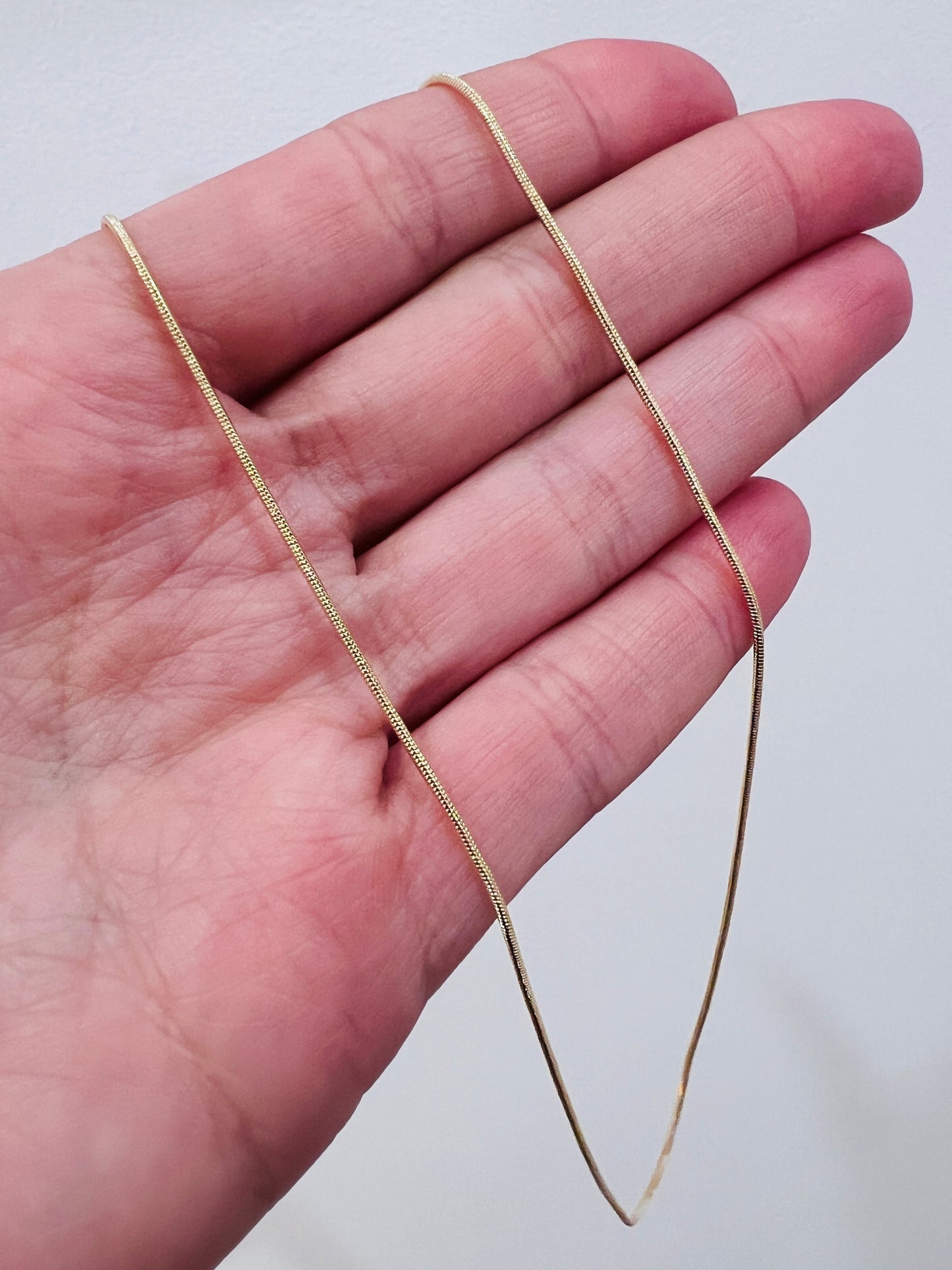 Gold Filled 0.5mm Snake Chain Necklace | Dainty 18K Gold-Filled Jewelry – 14" to 20"