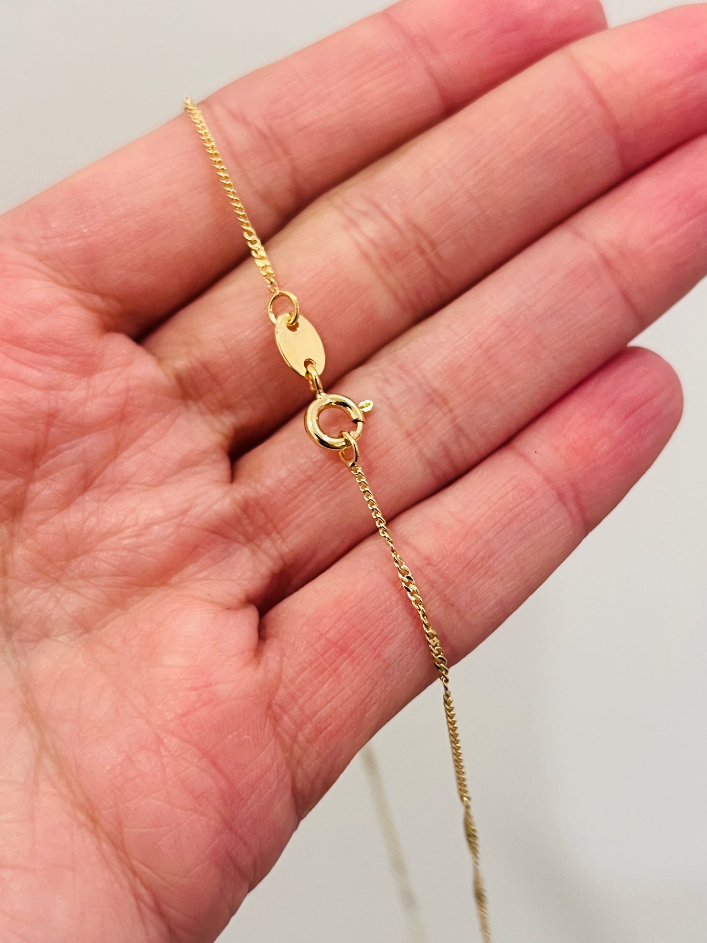 Gold Filled 0.5mm Twisted Curb Chain Necklace | Dainty 18K Gold-Filled Necklace – 16" to 30"