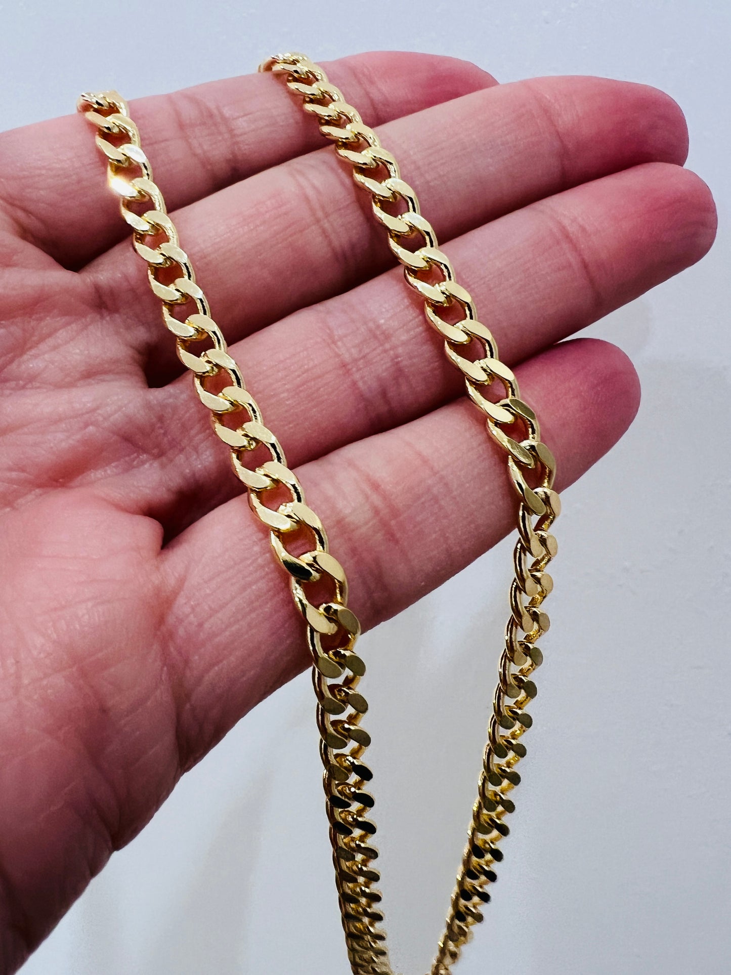 Gold Filled Curb Chain Necklace | 4mm Width | 16–24"