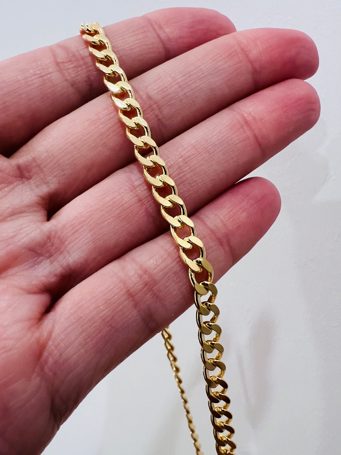 Gold Filled Curb Chain Necklace | 4mm Width | 16–24"