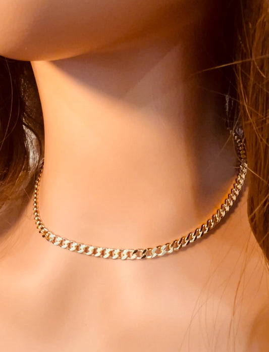 Gold Filled Curb Chain Necklace | 4mm Width | 14–24"