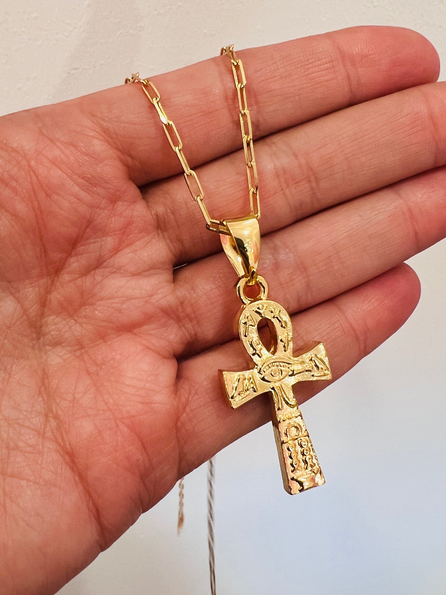 Gold Filled Ankh Necklace | Egyptian Ankh Pendant Necklace