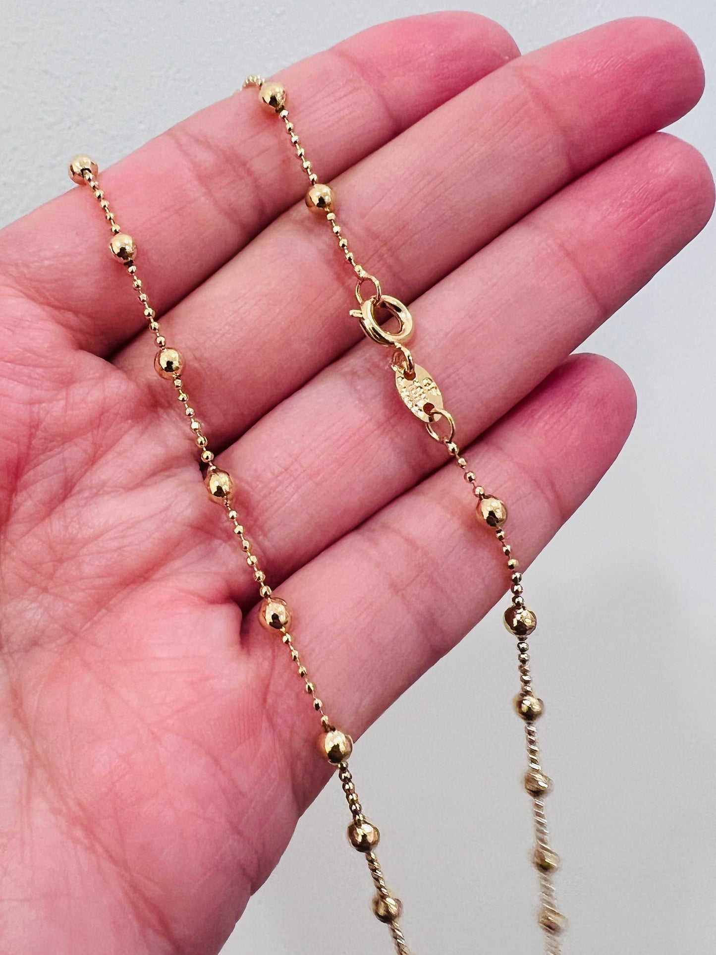 Gold Filled Beaded Ball Necklace | Effortlessly Chic with Subtle Texture