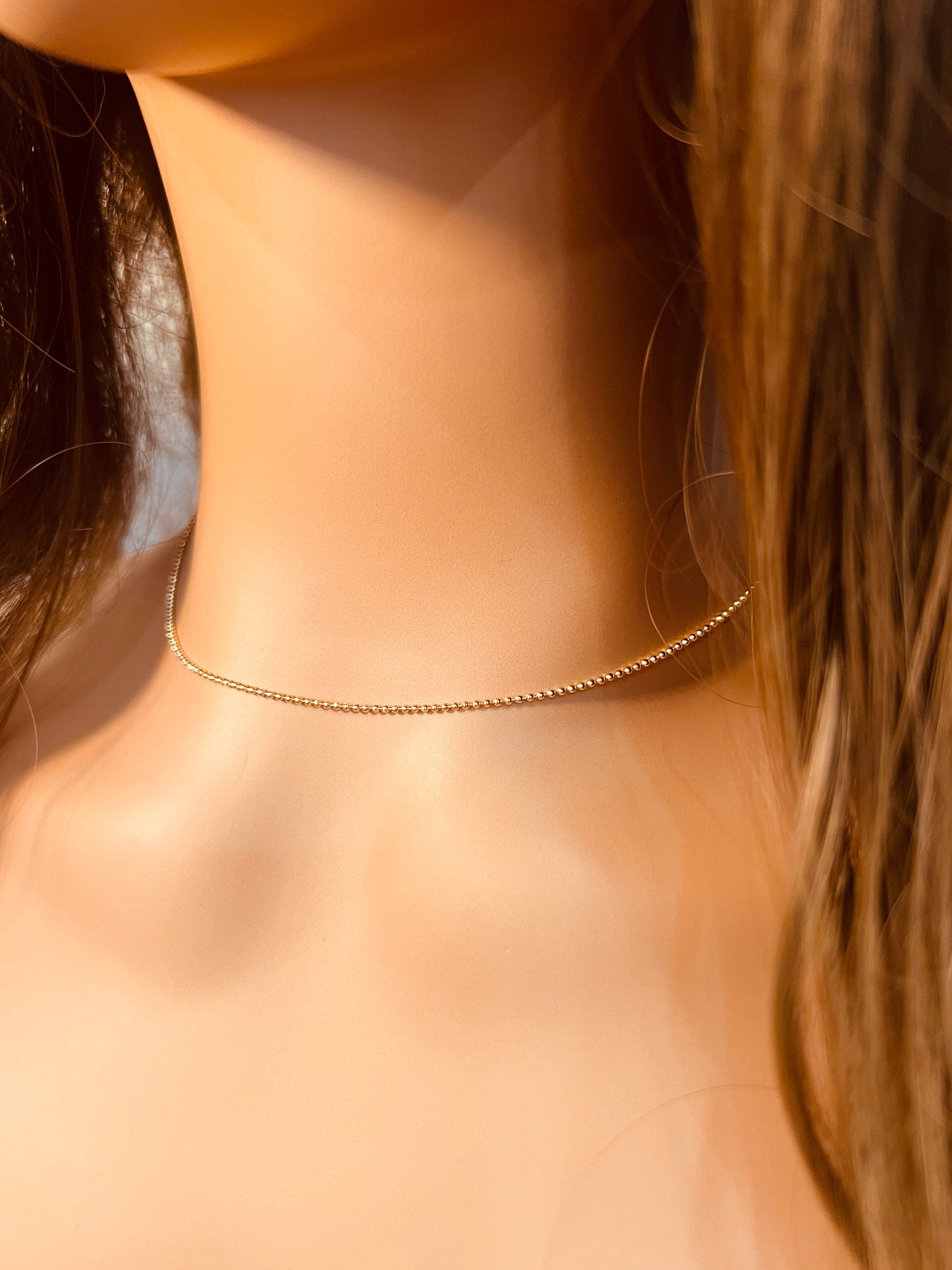 Gold Filled 1mm Ball Necklace | Minimalist Beaded Chain for Everyday Layering
