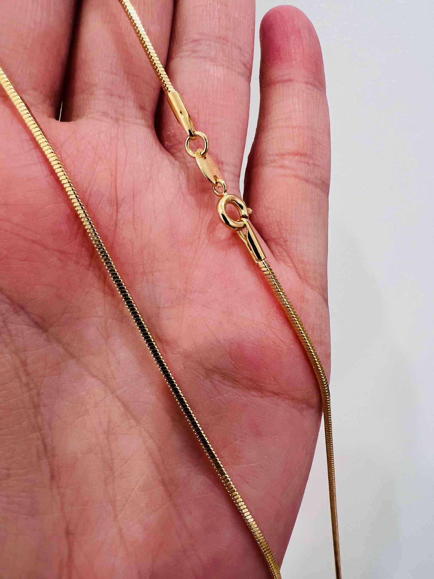 Gold Filled 1.3mm Square Snake Necklace | Sleek Gold Chain Layer