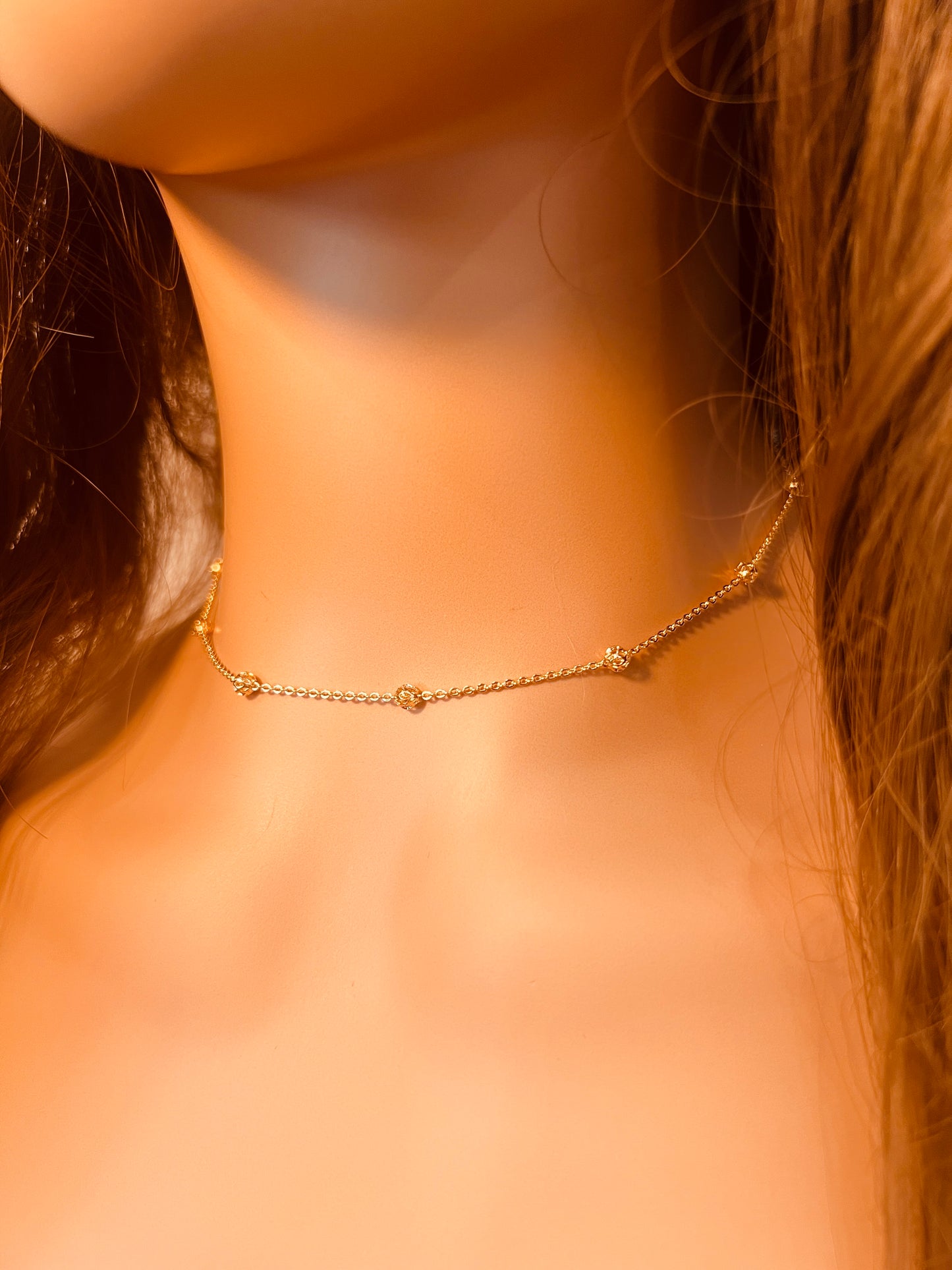 Gold Filled Rolo Ball Necklace | 1mm Chain with 3mm Beads