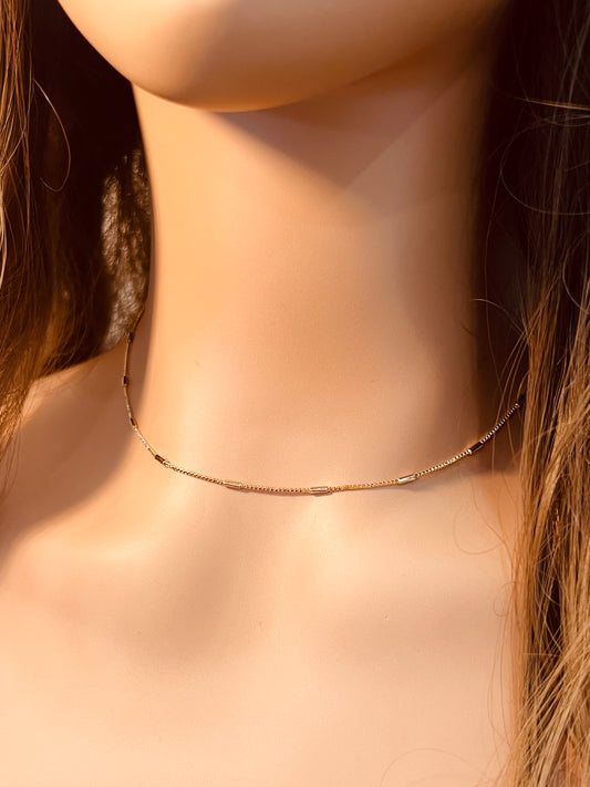 Gold Filled Box Necklace | 0.5mm Dainty Chain 16–20 Inch