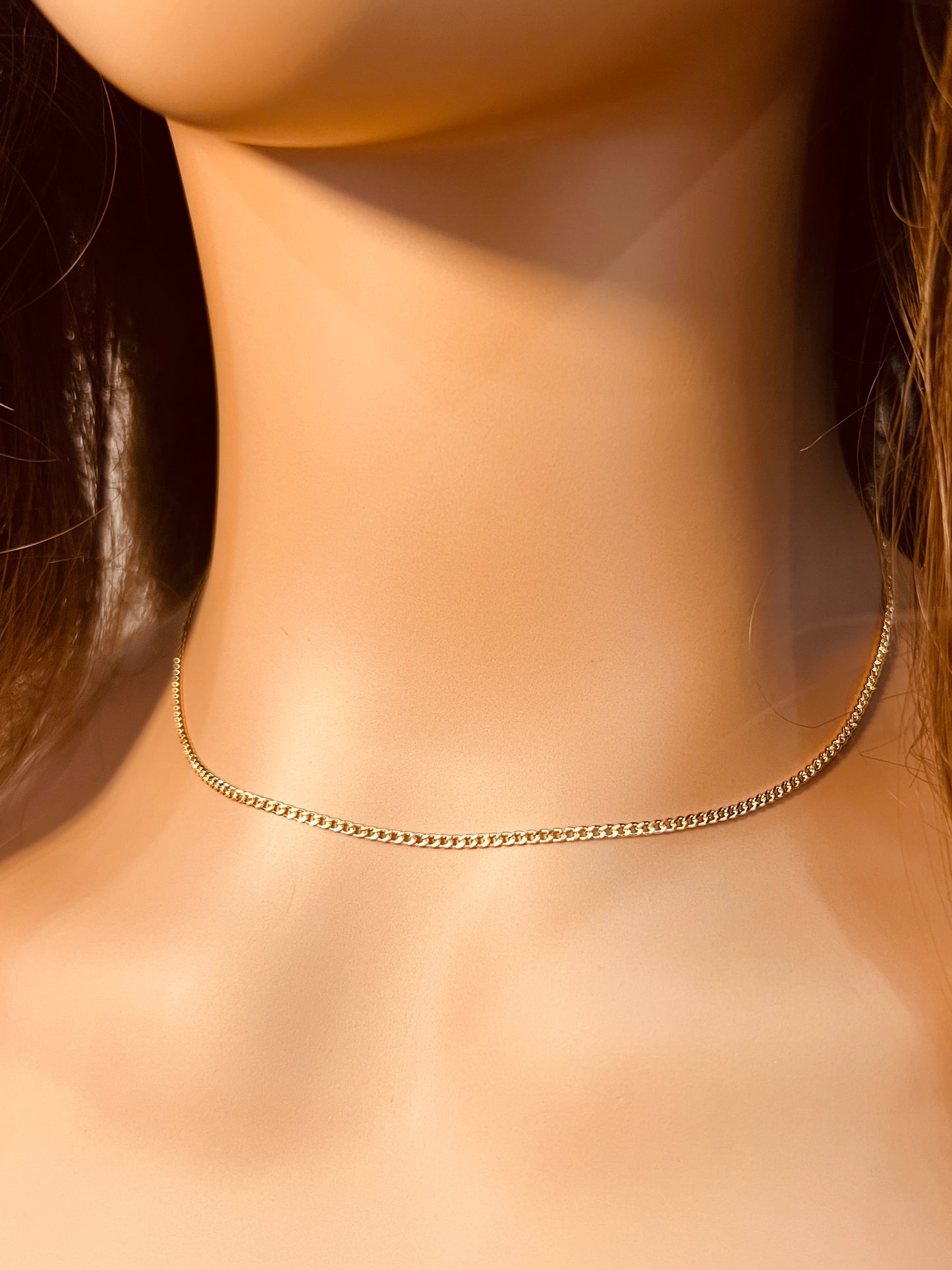 Gold Filled Curb Necklace | 1.5mm Delicate Everyday Chain