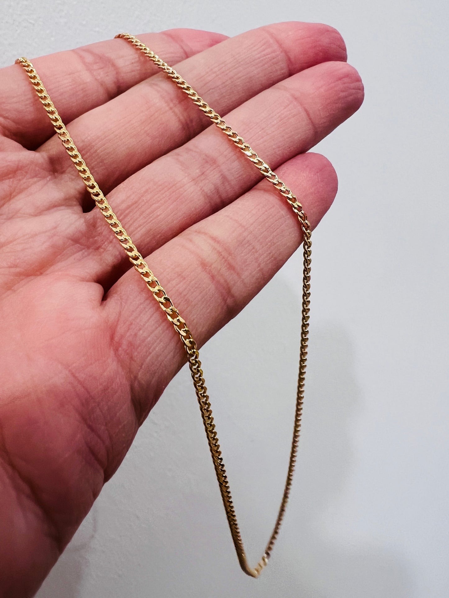 Gold Filled Curb Necklace | 1.5mm Delicate Everyday Chain