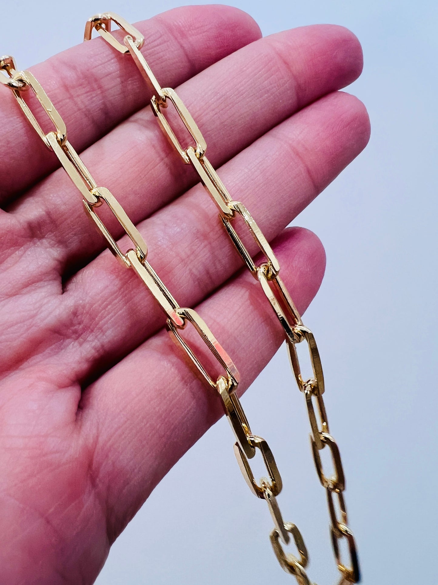 Gold Filled 4mm Paperclip Necklace | Chunky Chain Luxe