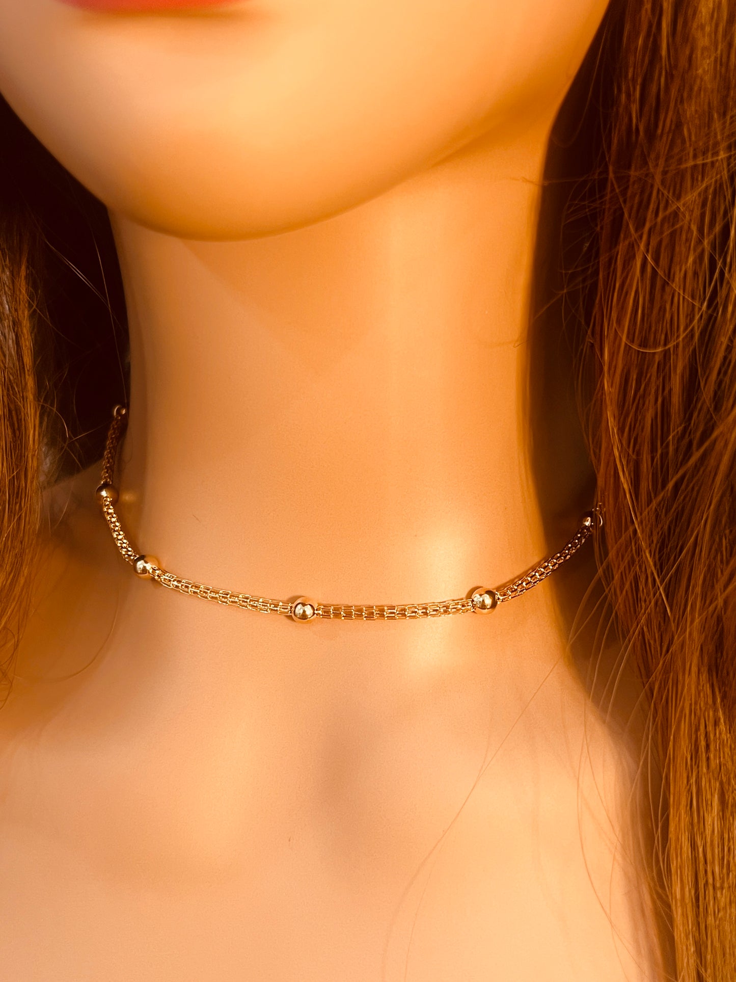 Gold Filled Mesh Ball Necklace | Delicate Detail with Classic Charm