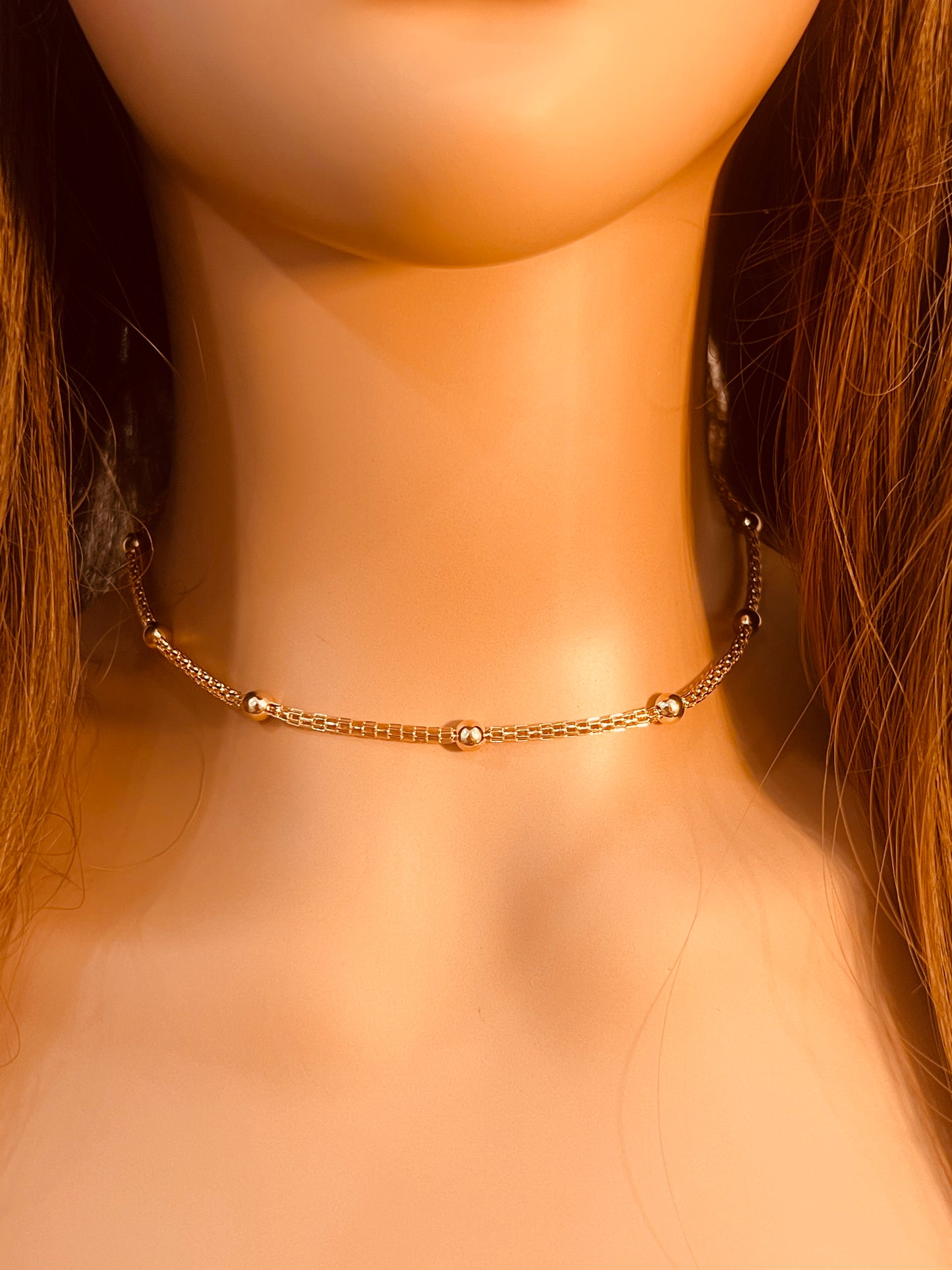 Gold Filled Mesh Ball Necklace | Delicate Detail with Classic Charm