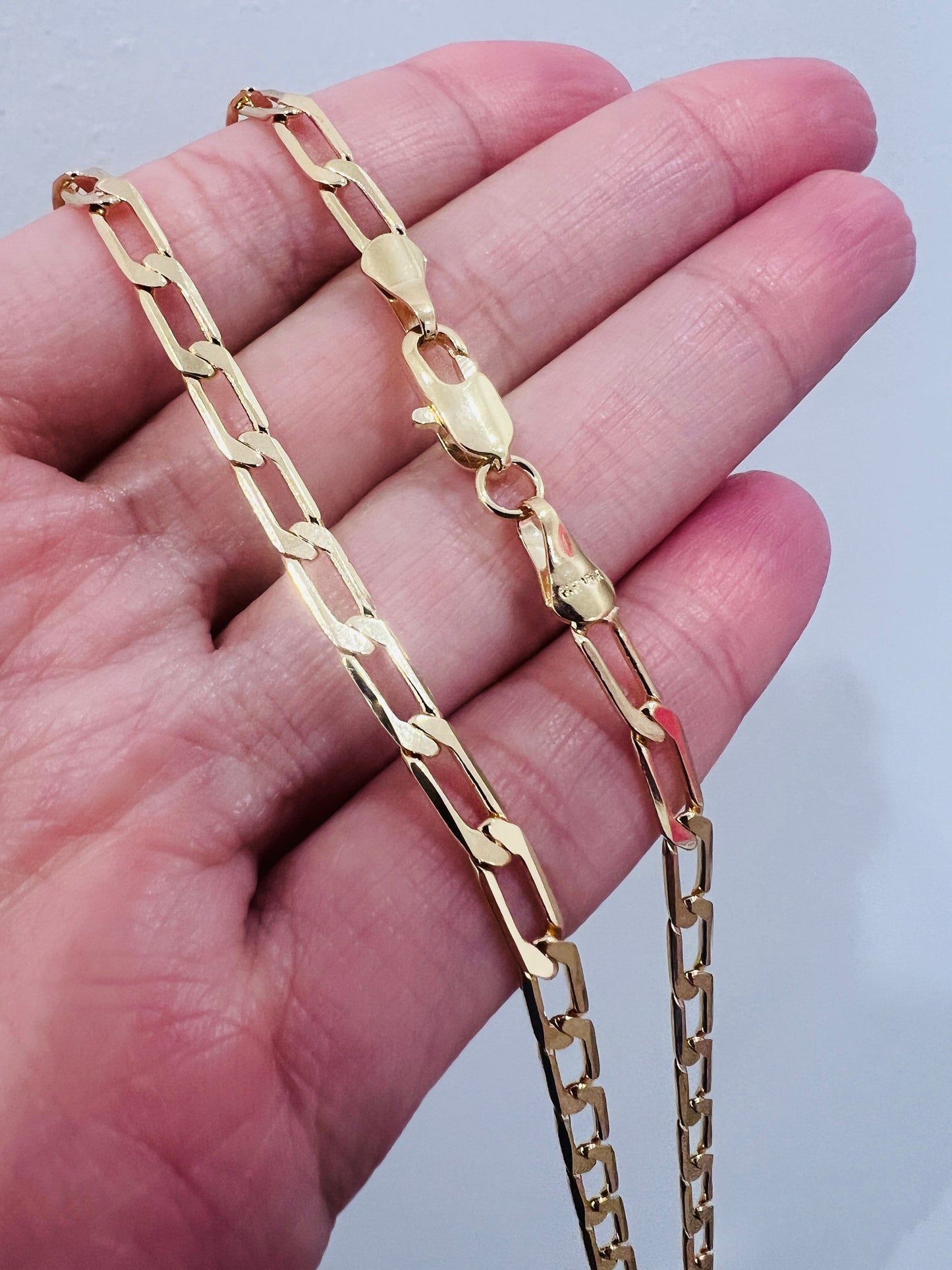 Gold Filled Curb Necklace | 3mm Chain | 16–18 Inch