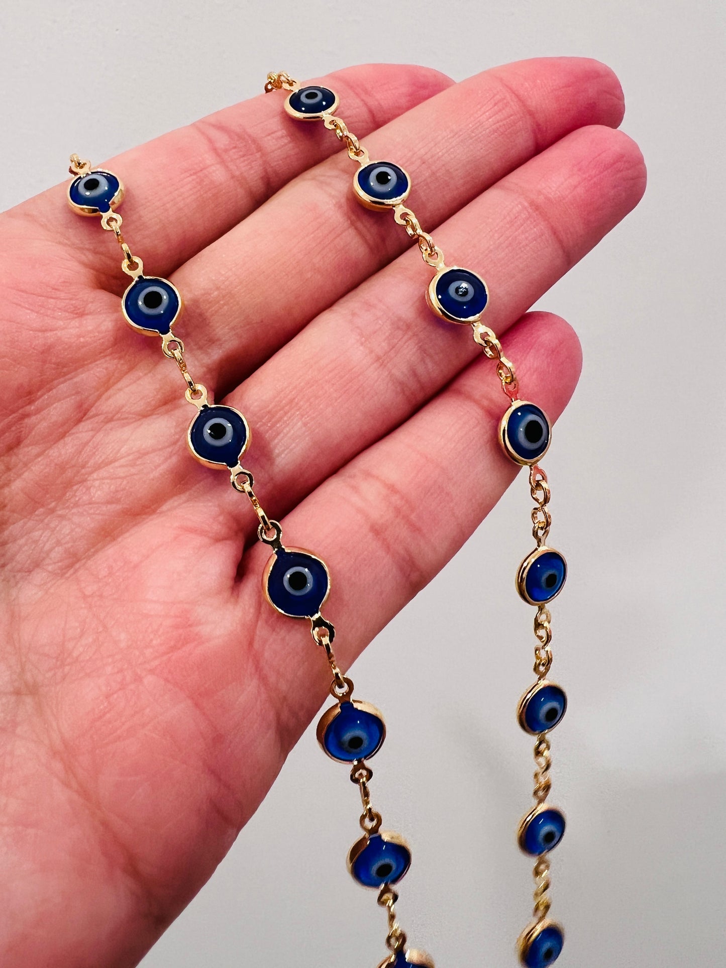 Gold Filled Evil Eye Necklace | Symbolic Protection in Elegant Gold