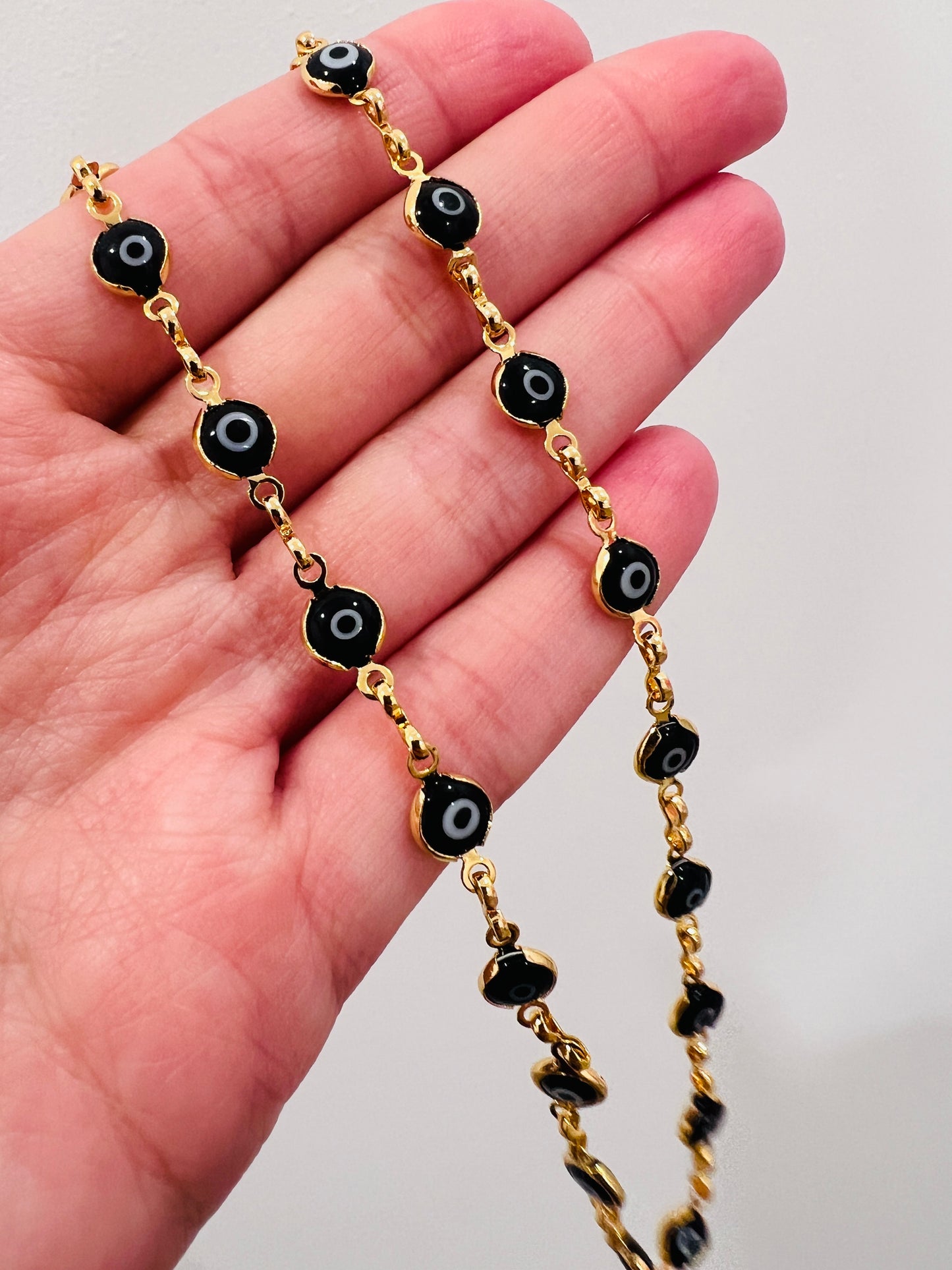 Gold Filled Evil Eye Necklace | Symbolic Protection in Elegant Gold