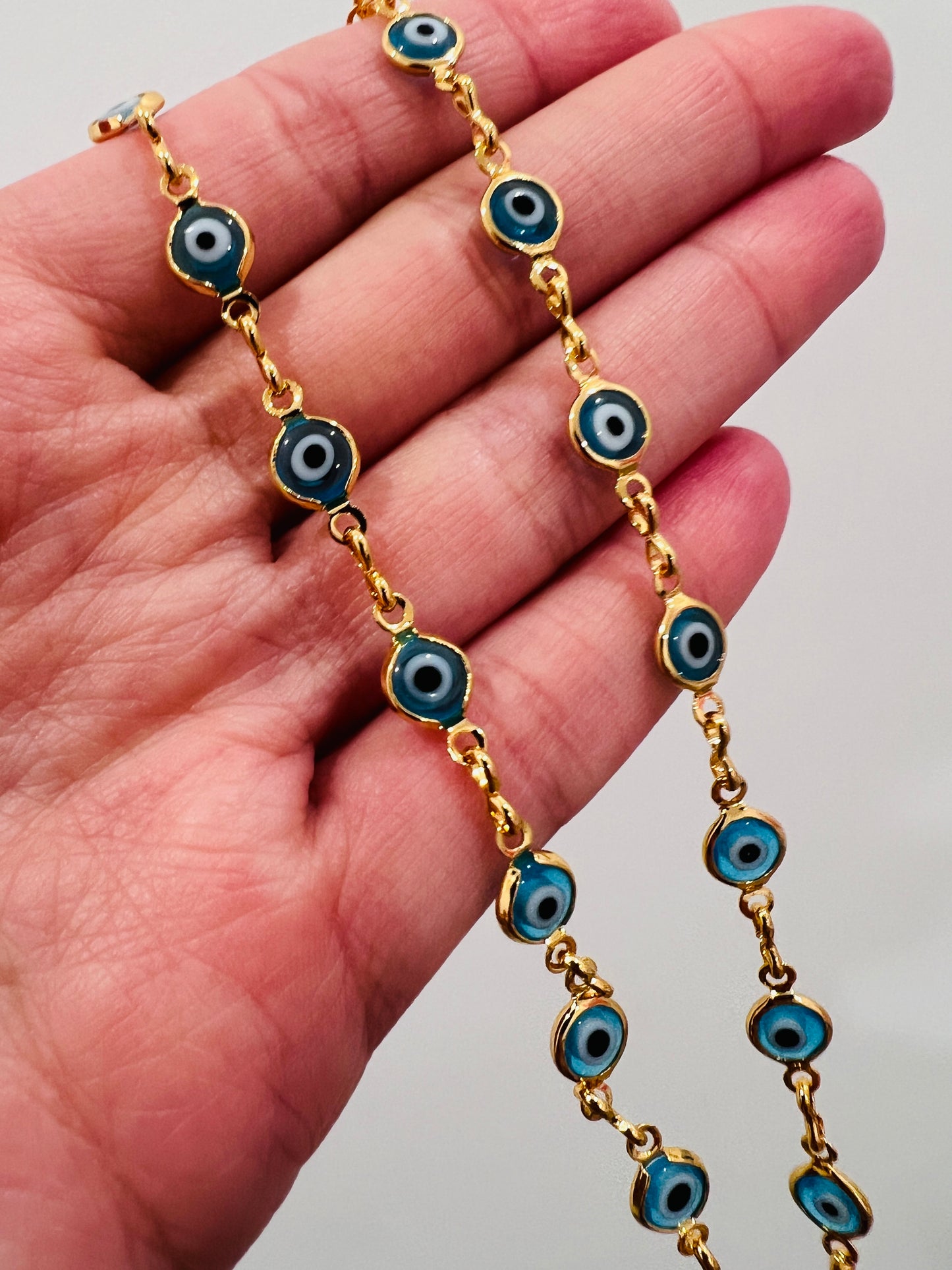 Gold Filled Evil Eye Necklace | Symbolic Protection in Elegant Gold