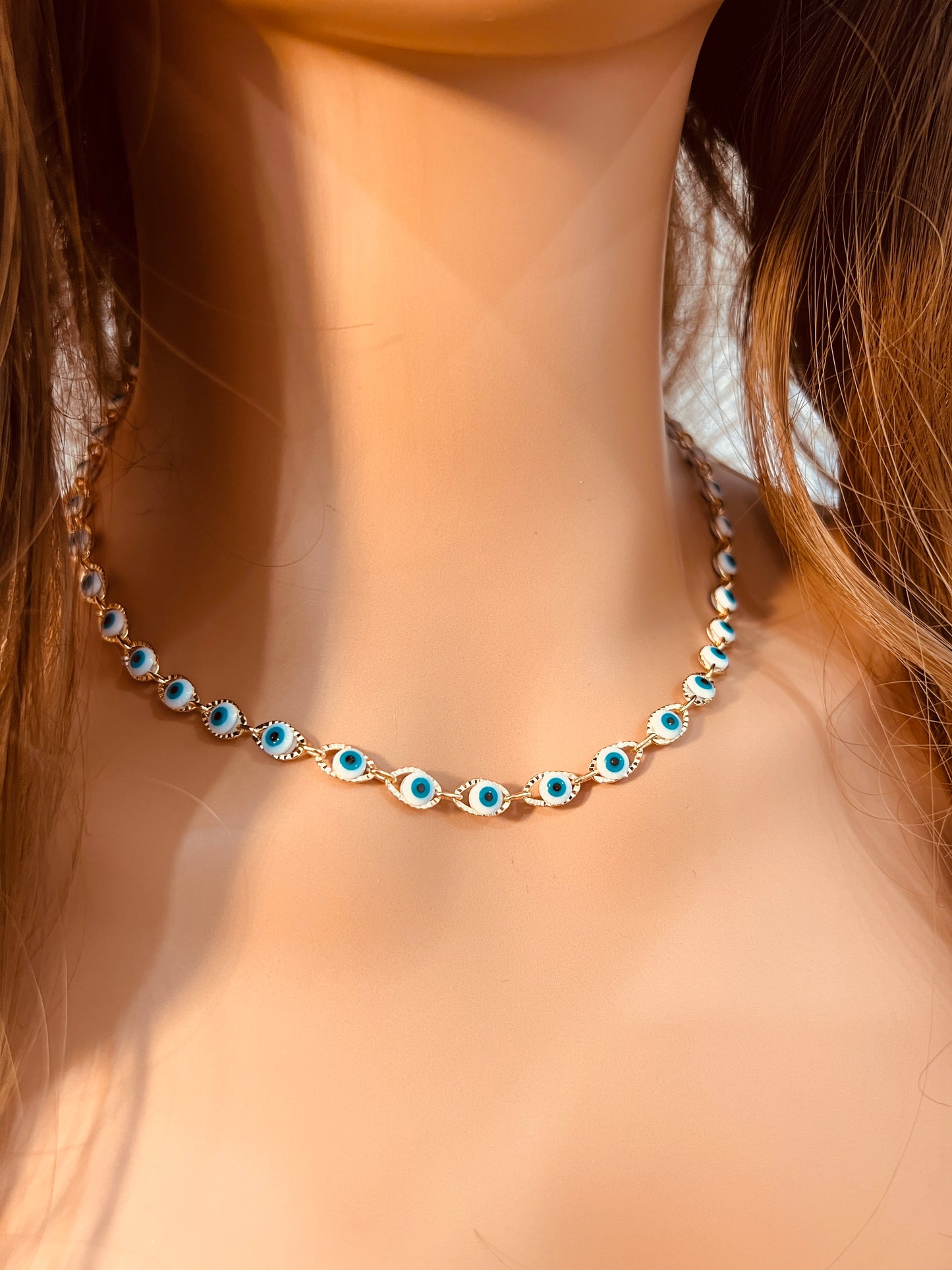 Gold Filled Evil Eye Necklace | Bold 5mm Chain with Lucky Charm