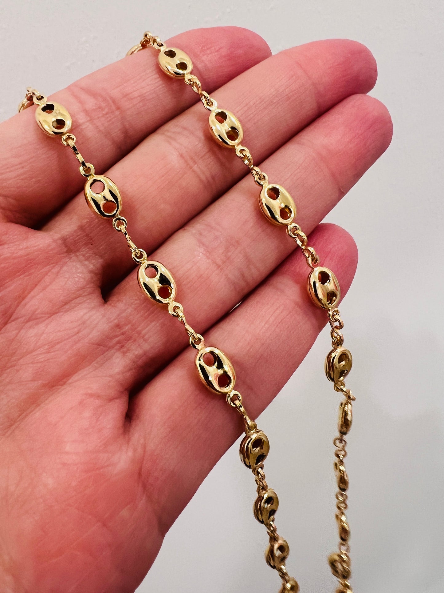 Gold Filled Puff Chain Necklace | 5mm Bold Links | 22–26