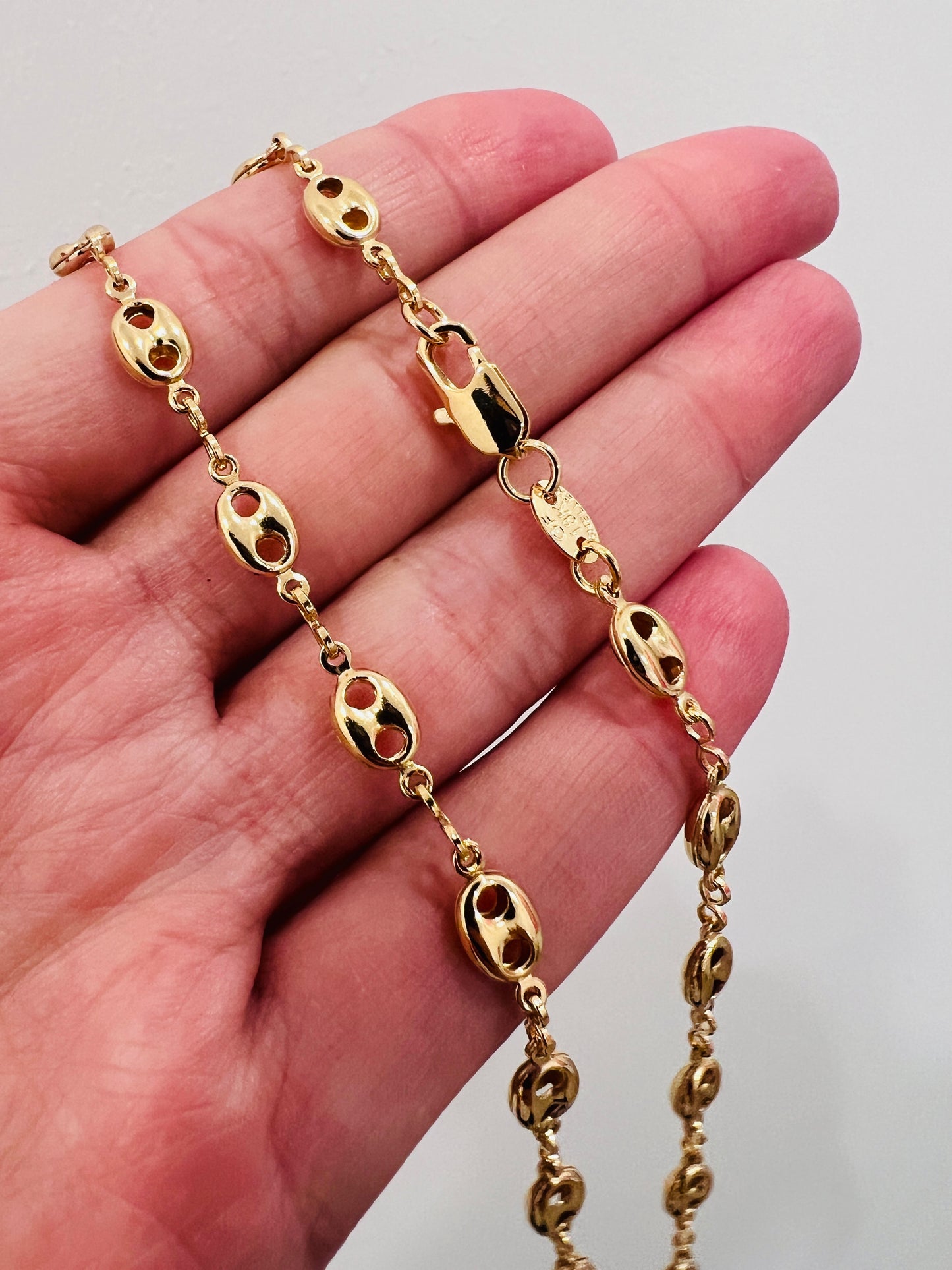 Gold Filled Puff Chain Necklace | 5mm Bold Links | 22–26