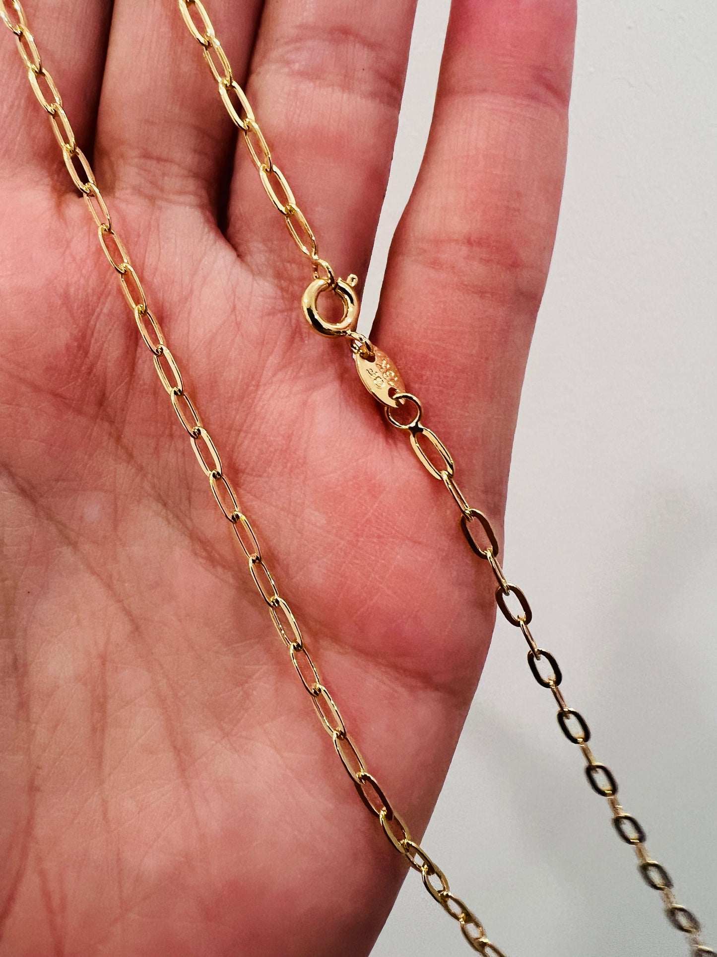 Gold Filled Oval Paperclip Necklace | 2mm | 16–30 Inch