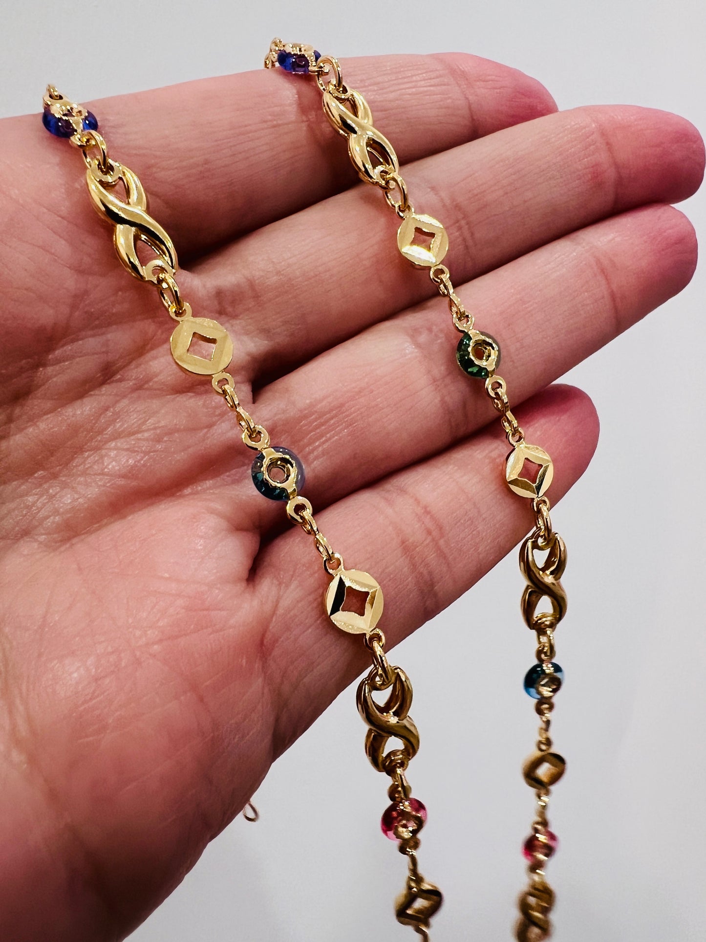 Gold Filled Gemstone Infinity Necklace | Gold Infinity Pendant Necklace