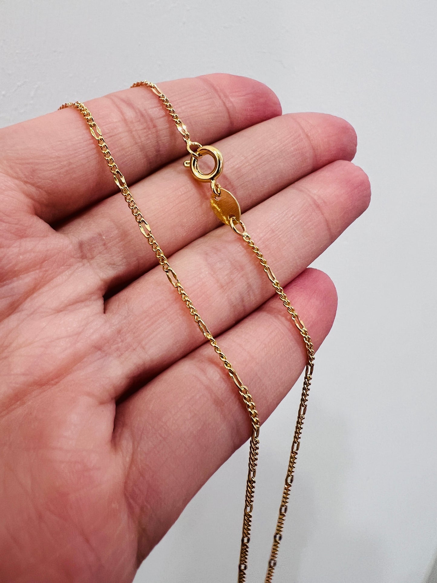 Gold Filled Curb Necklace | 0.8mm Dapped | 16–18 Inch
