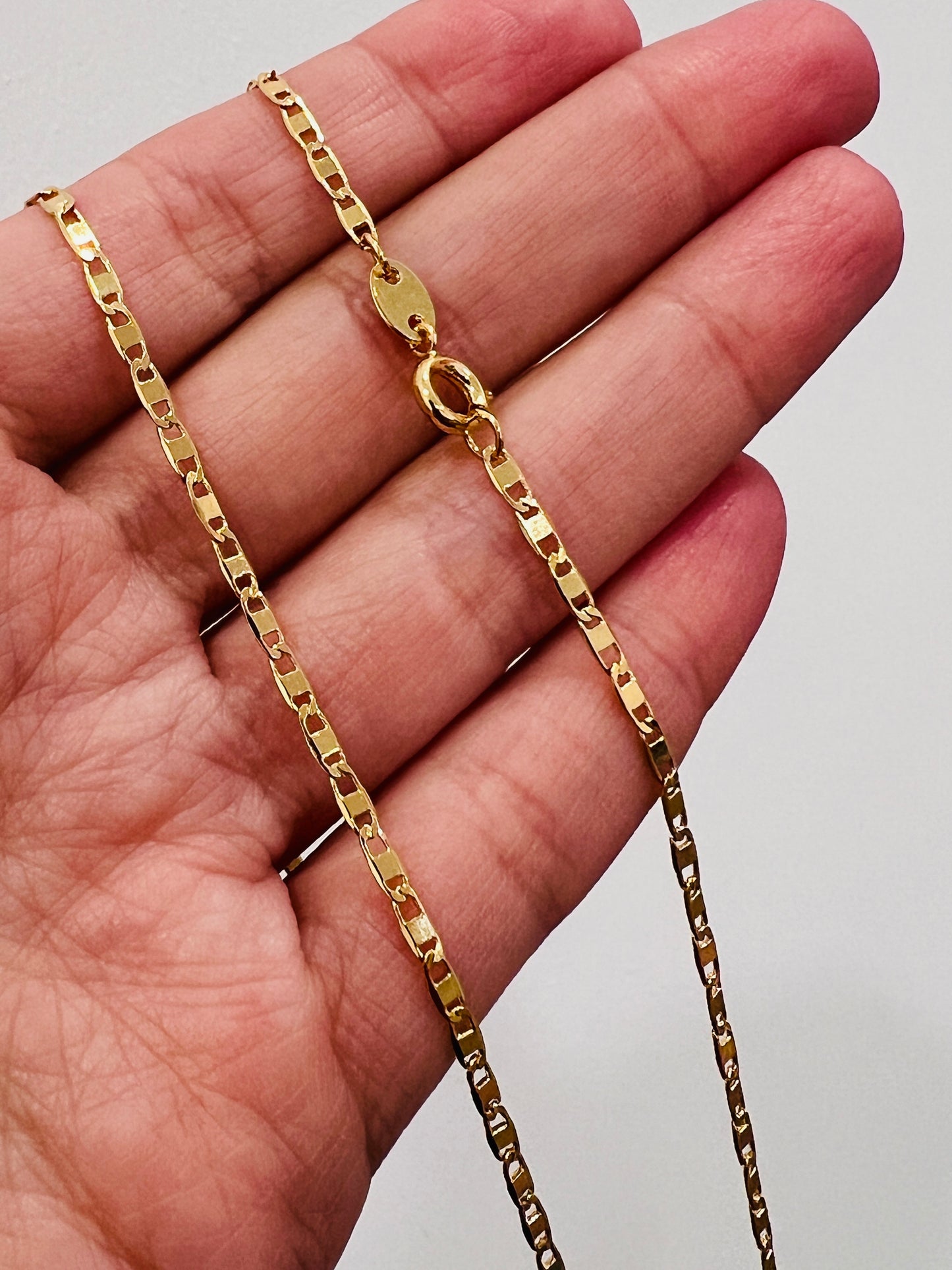 Gold Filled Mariner Chain Necklace | 2mm Waterproof Link