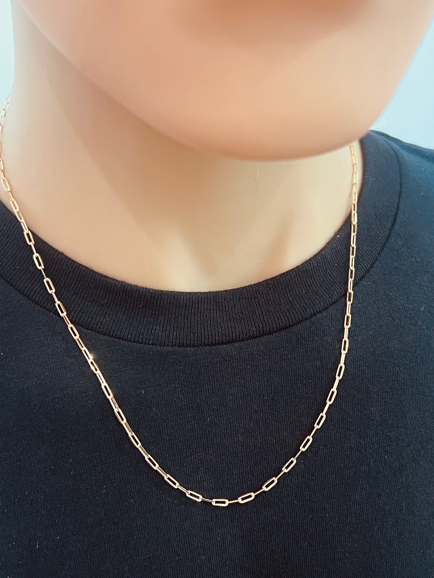 Gold Filled Paperclip Chain | 1.2mm Links | 18–30 Inch
