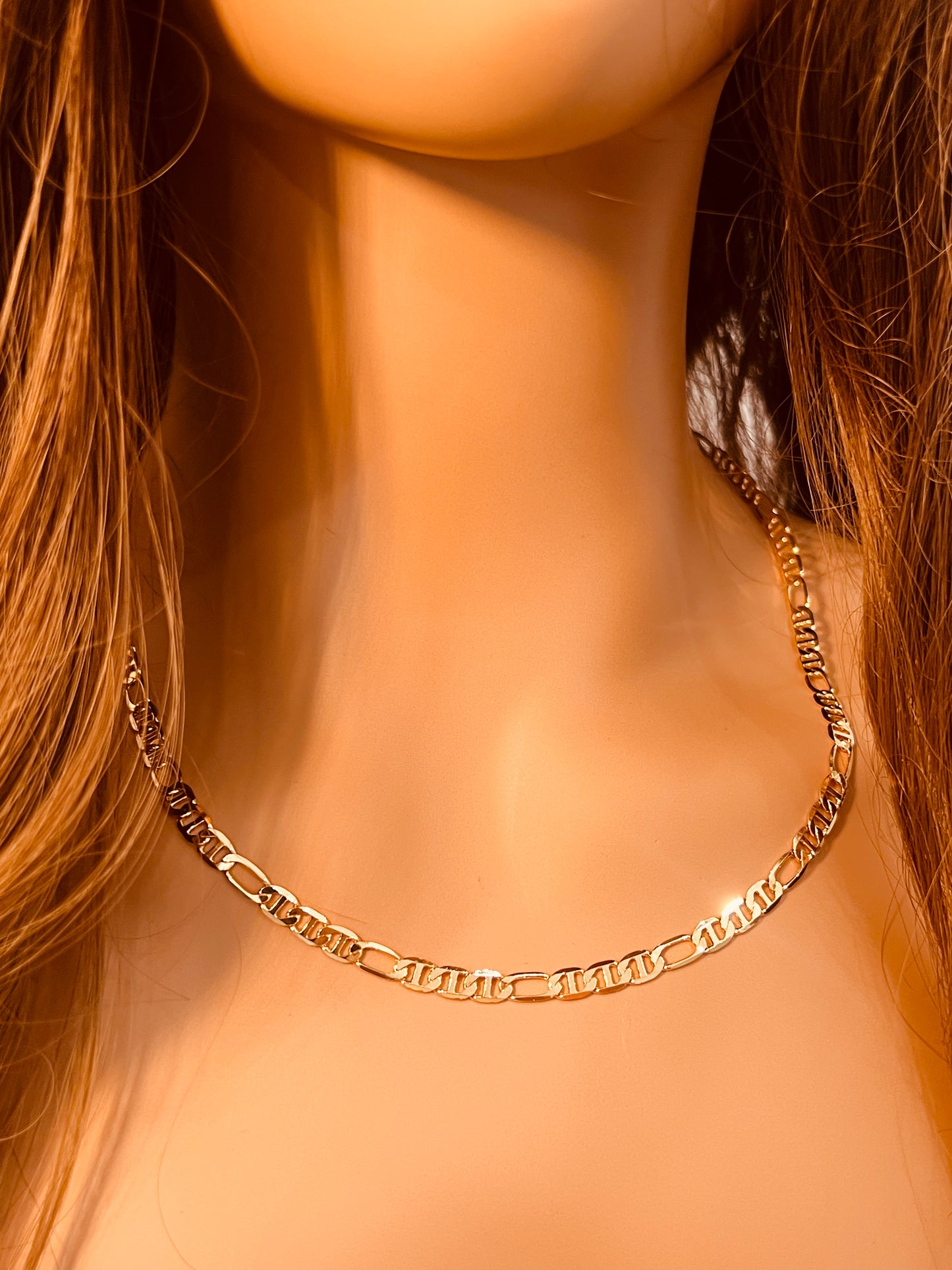 Gold Filled Mariner Necklace | 4mm Chain | 18–24 Inch