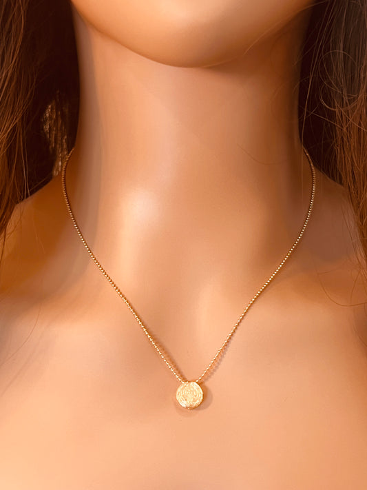 Gold Filled Mini Saint Benedict Necklace | Dainty Religious Charm