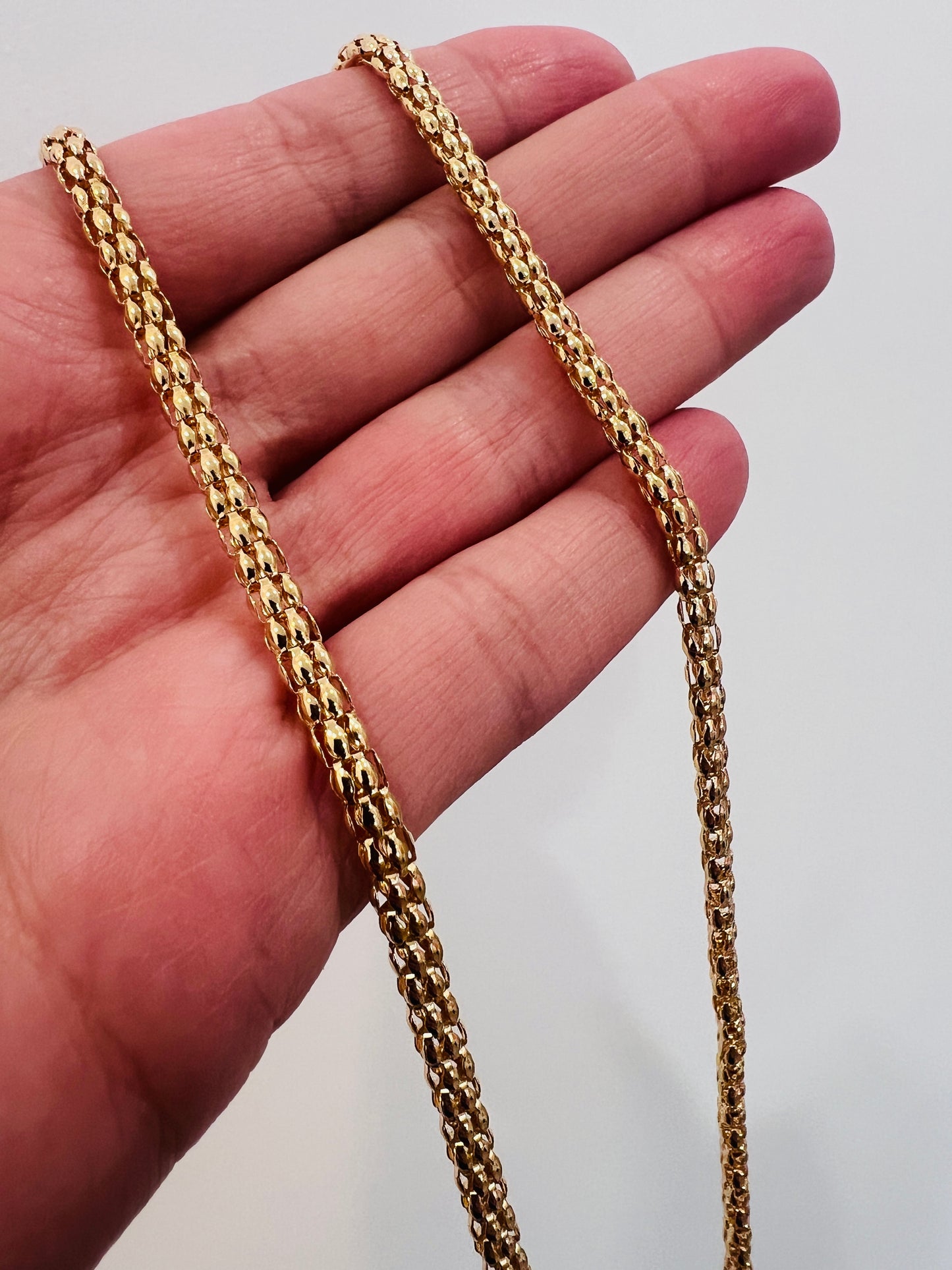 Gold Filled Popcorn Chain | 3mm Round Links | 18–24"