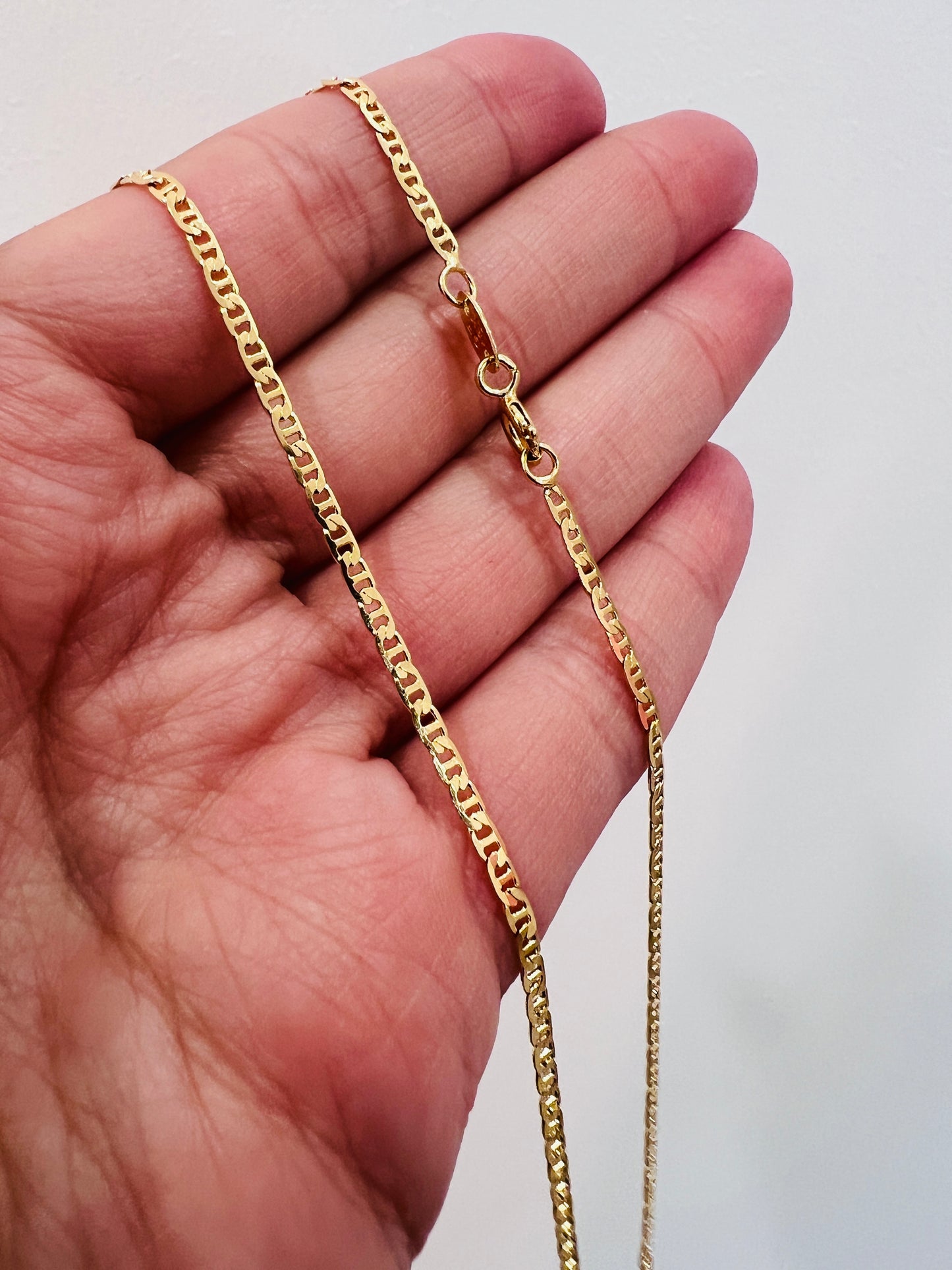 Gold Filled 2mm Mariner Link Necklace | Sleek Everyday Chain