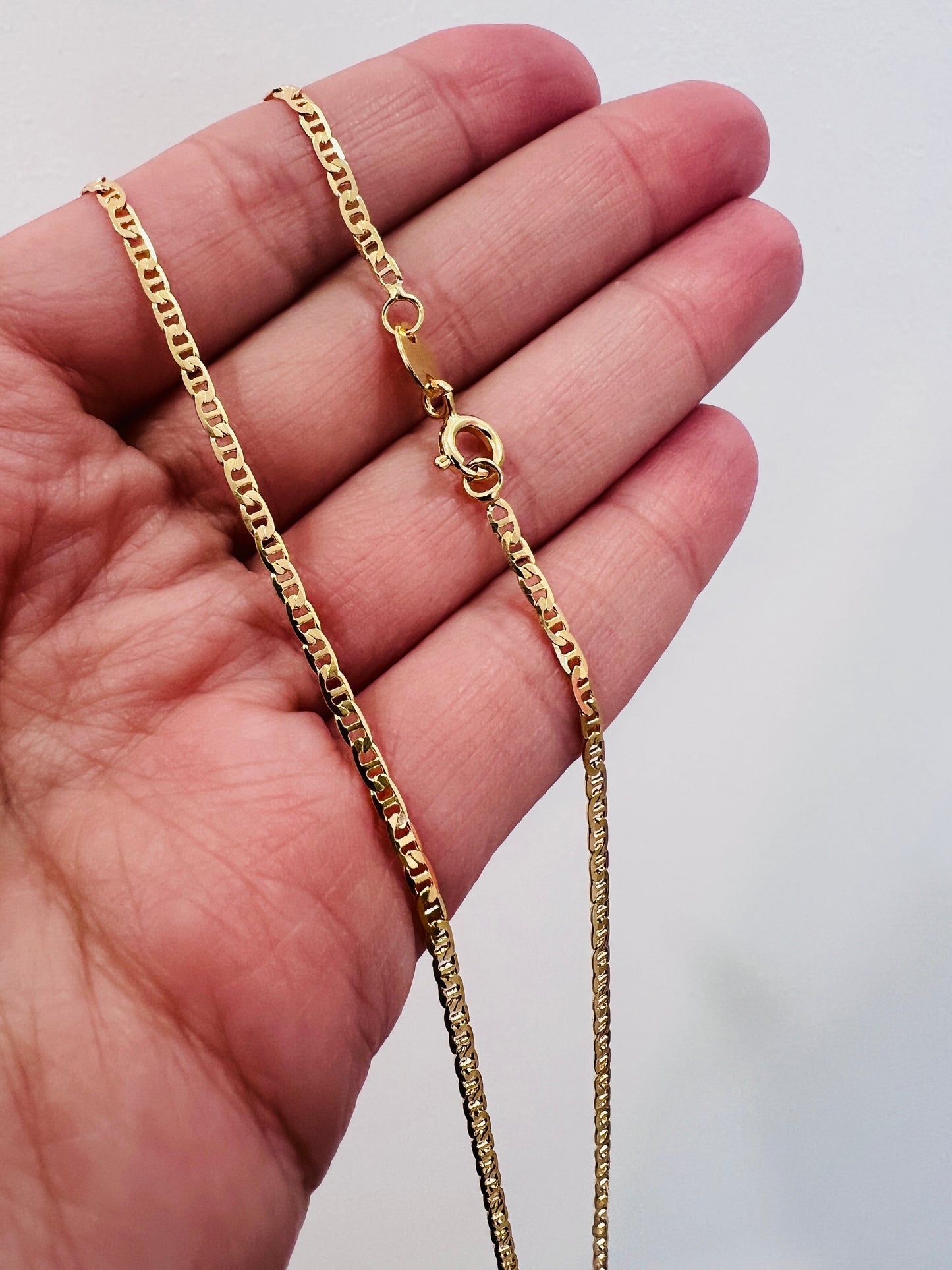 Gold Filled 2mm Mariner Link Necklace | Sleek Everyday Chain