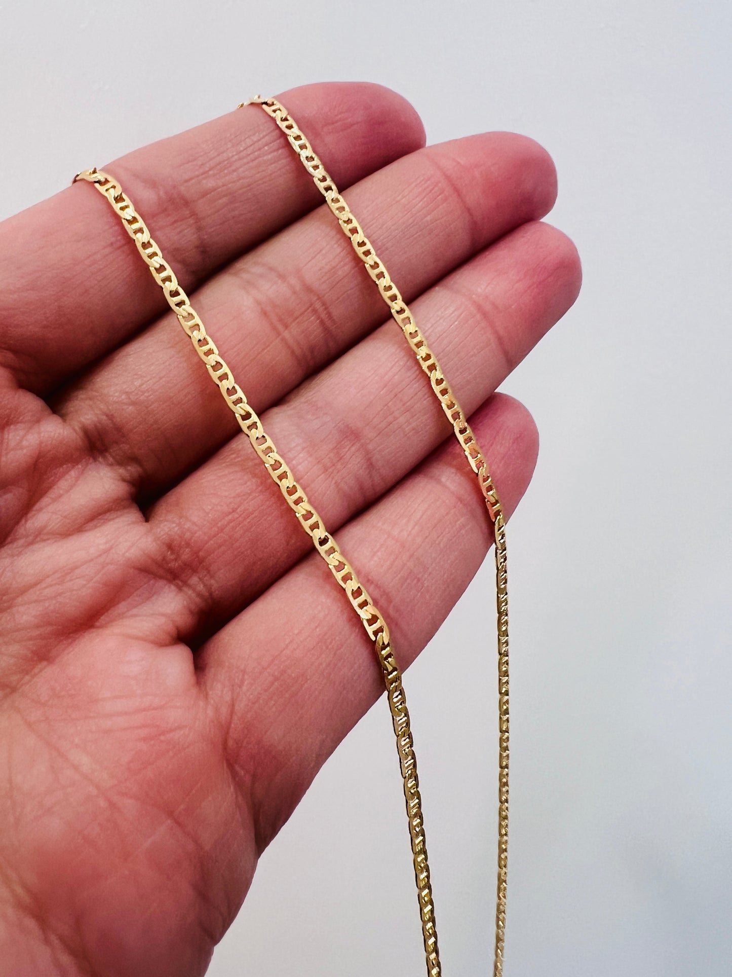 Gold Filled 2mm Mariner Link Necklace | Sleek Everyday Chain