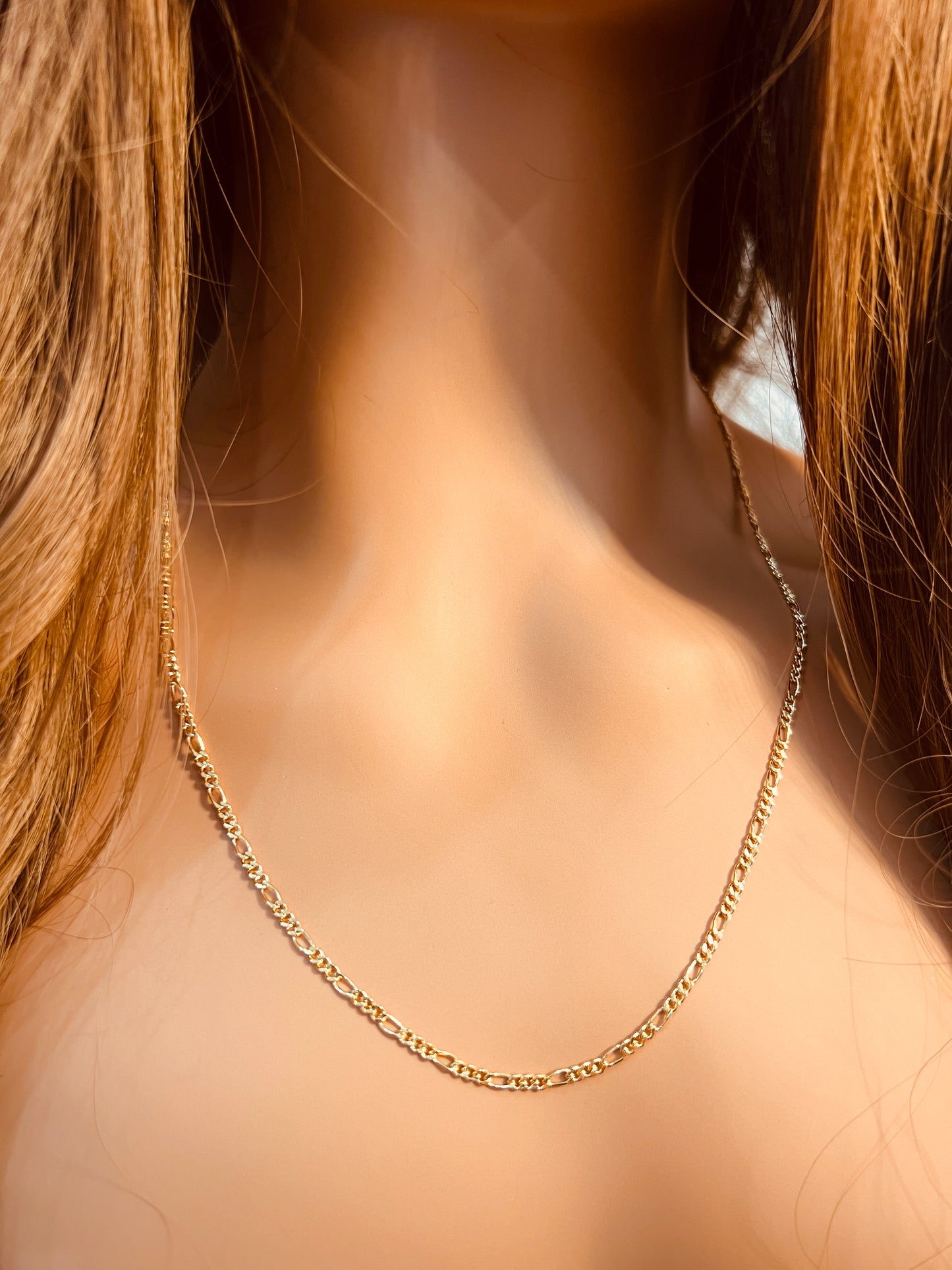 Gold Filled Figaro Necklace | 2mm Chain | 14–24 Inch