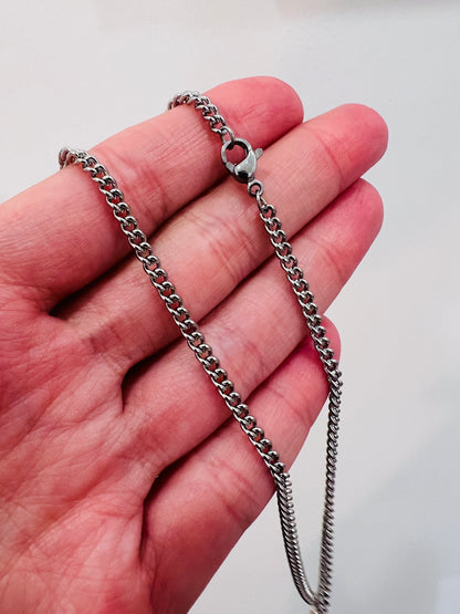 Stainless Steel Curb Necklace | 2mm Classic Chain Layer by HAUS OF MONOGRAM