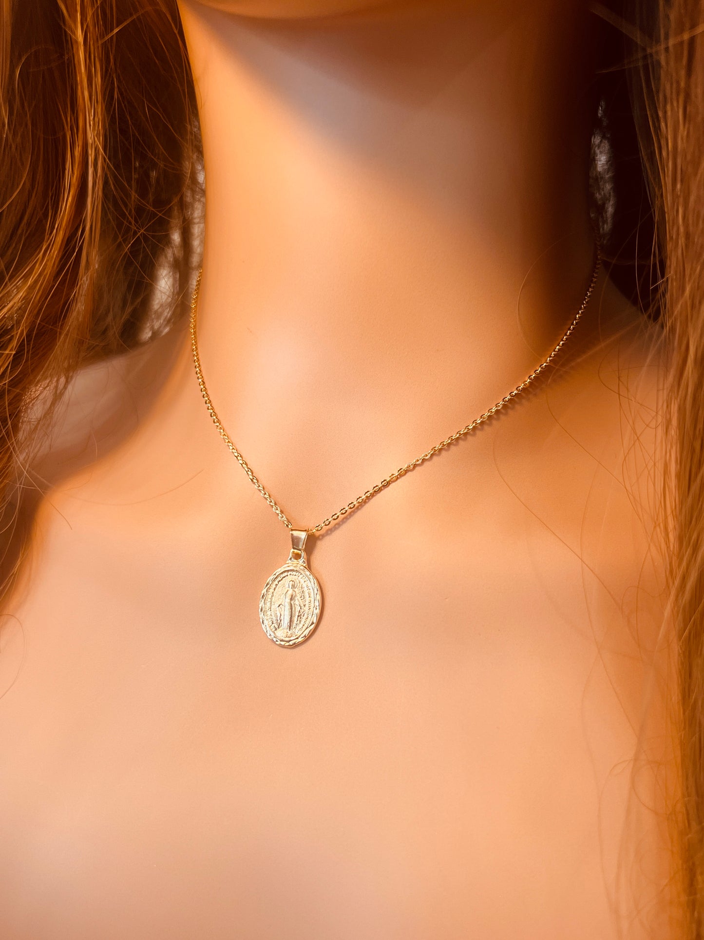 Gold Filled Miraculous Medal Necklace | Faith Charm