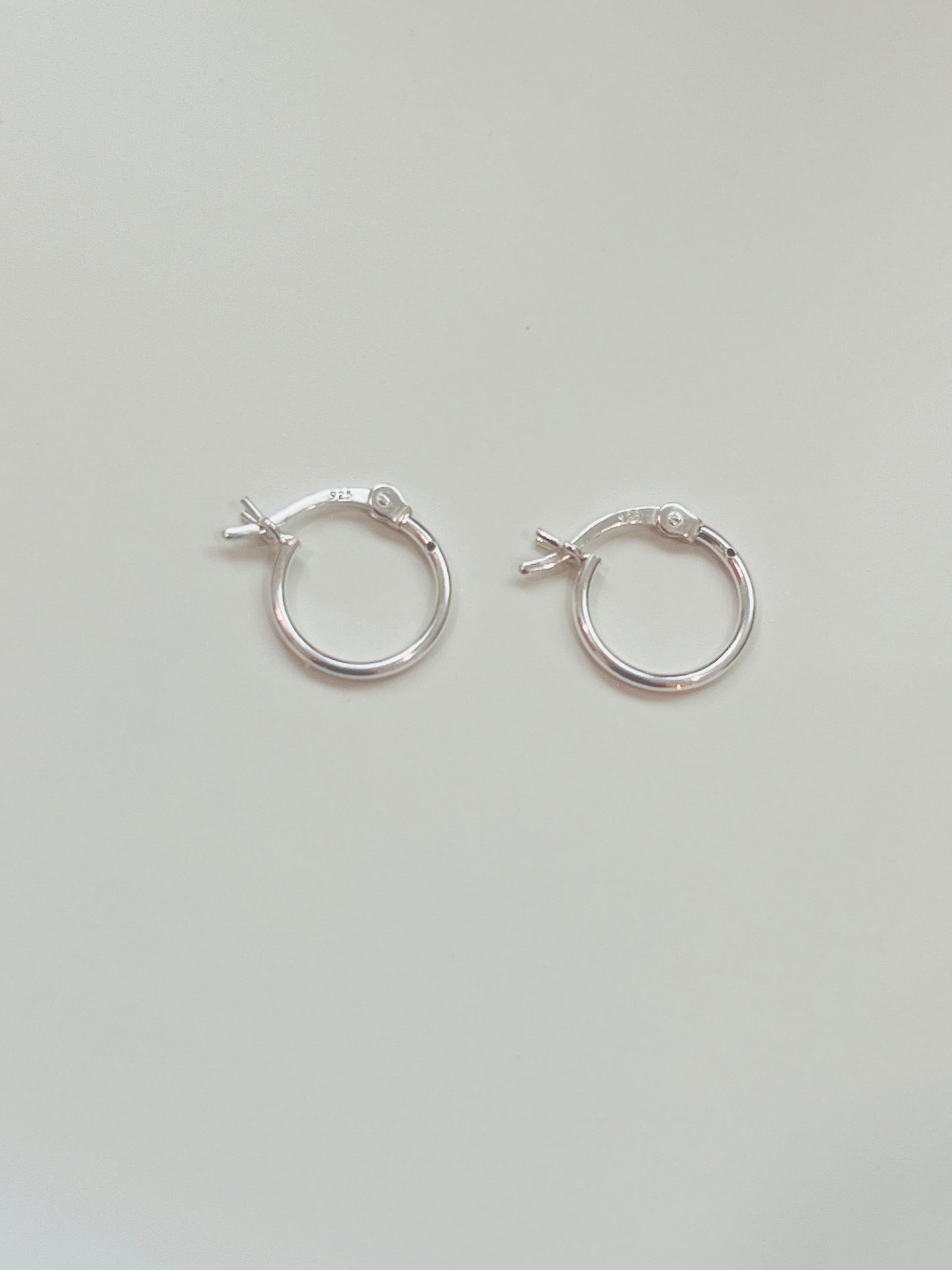 Sterling Silver Hoop Earrings | 13mm Lightweight Daily Pair