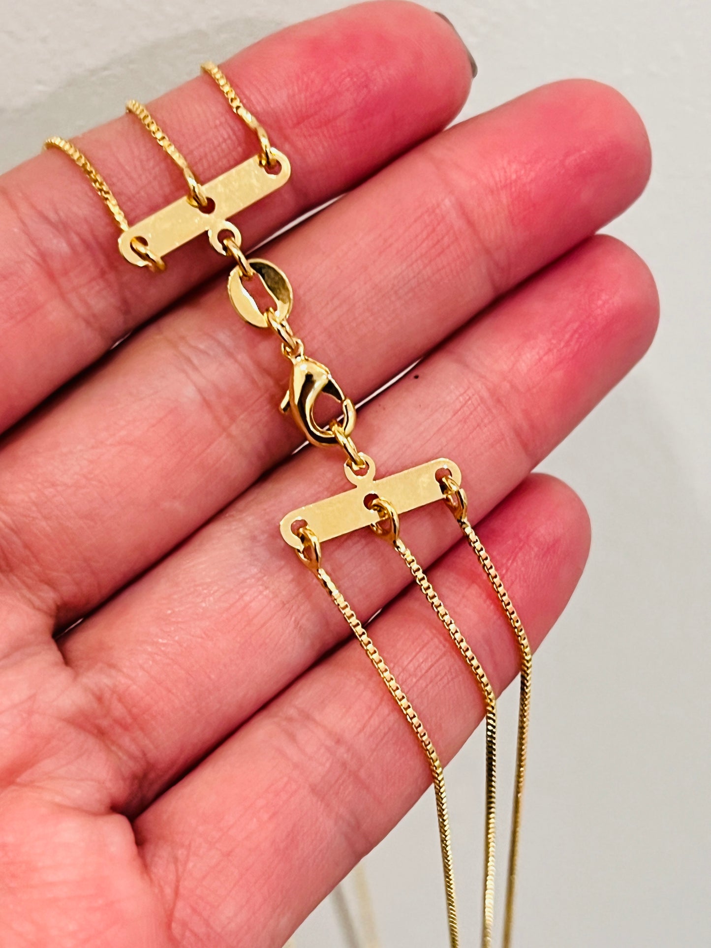 Gold Filled Triple Layered Seashell Charm Necklace
