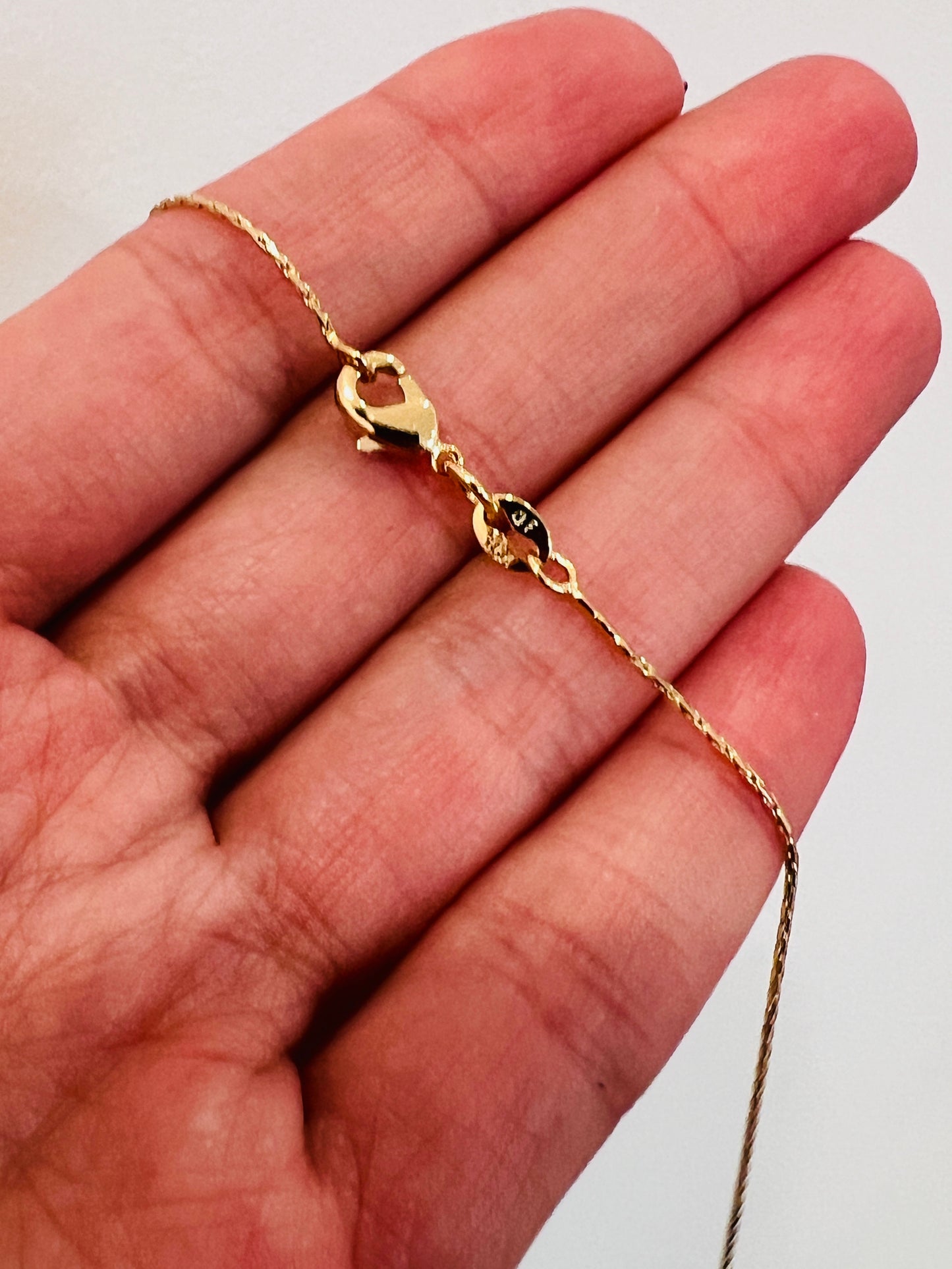 Gold Filled Tricolor Necklace | 18" Dainty Charm Chain